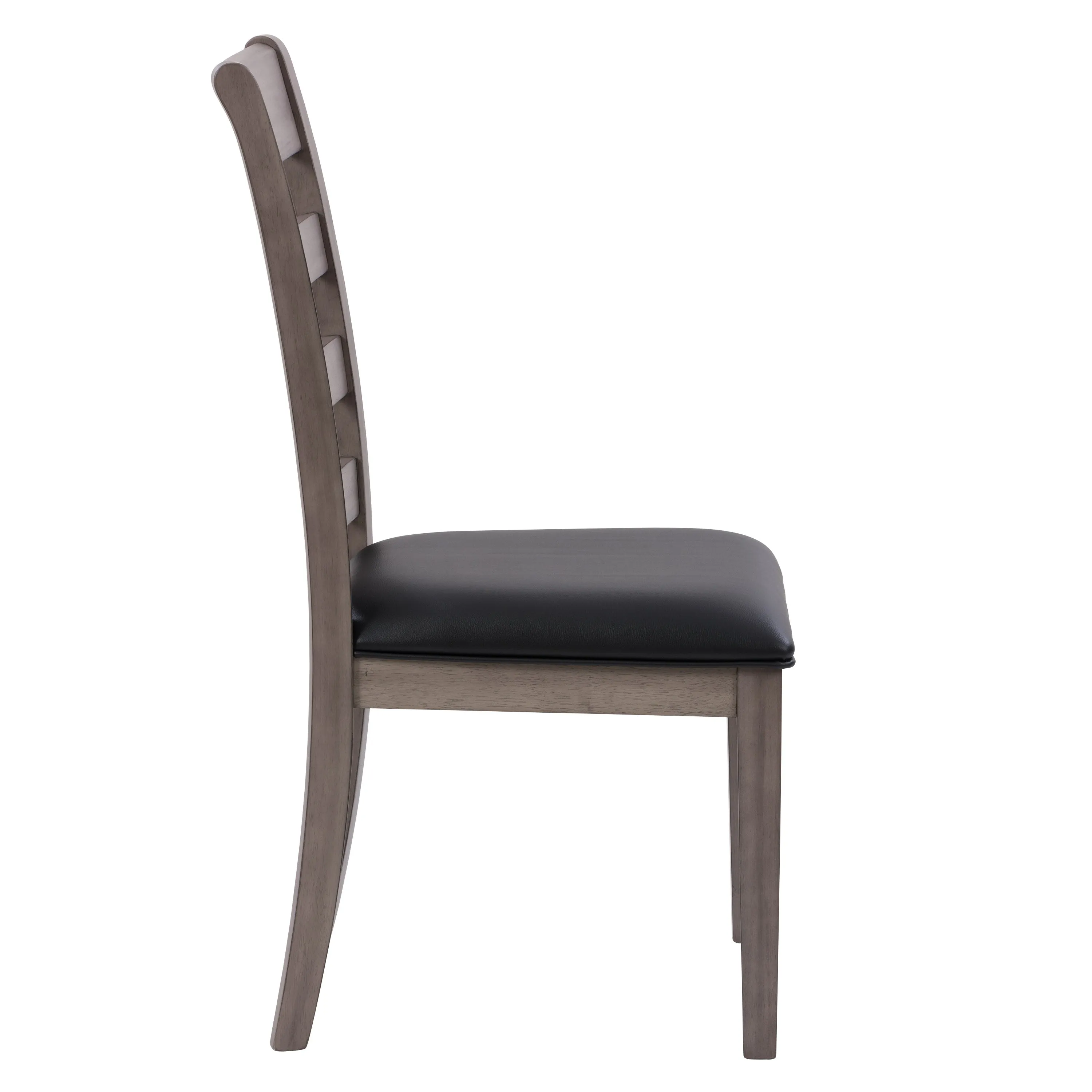 Grey Wood Dining Chairs, Set of 2