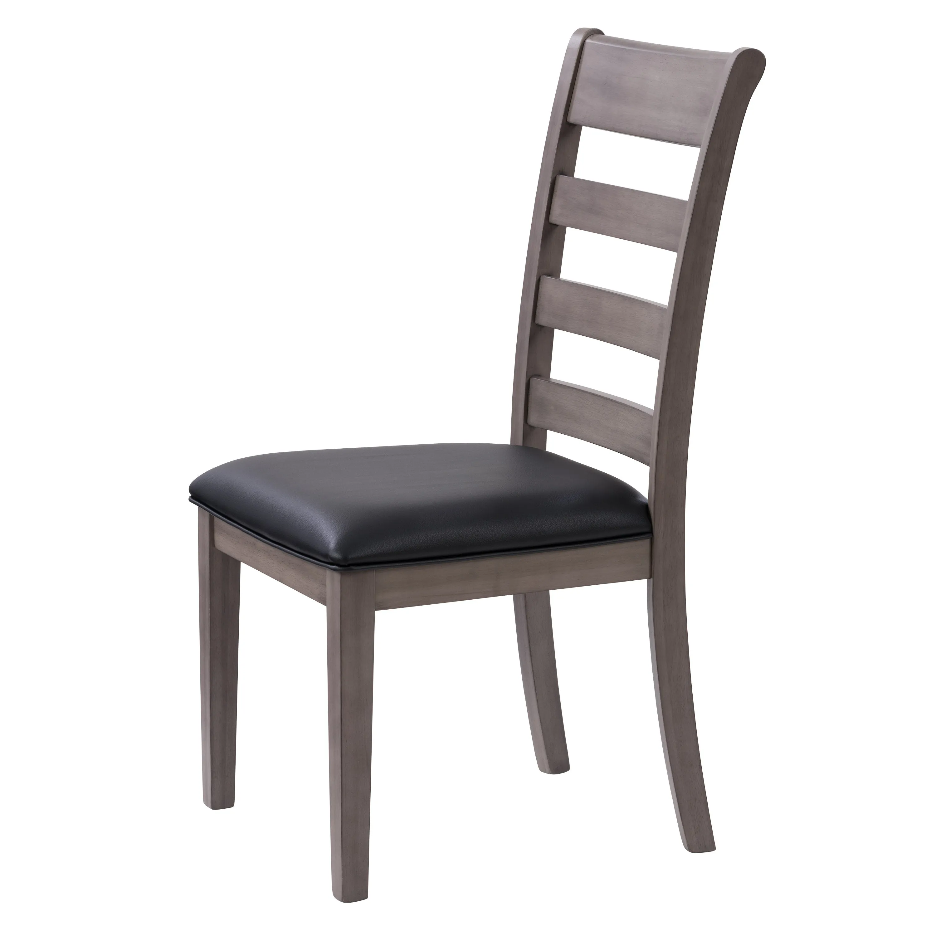 Grey Wood Dining Chairs, Set of 2