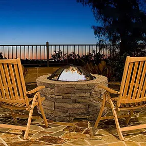 Grillz Fire Pit Table Outdoor Fireplace - Round