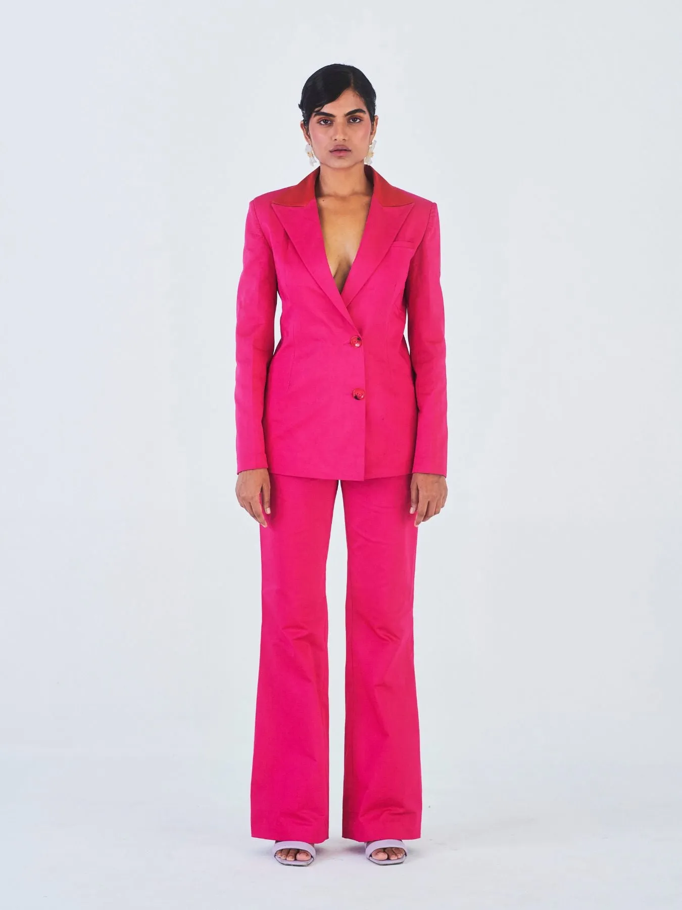 Gulbahar Trouser Suit, Hot Pink