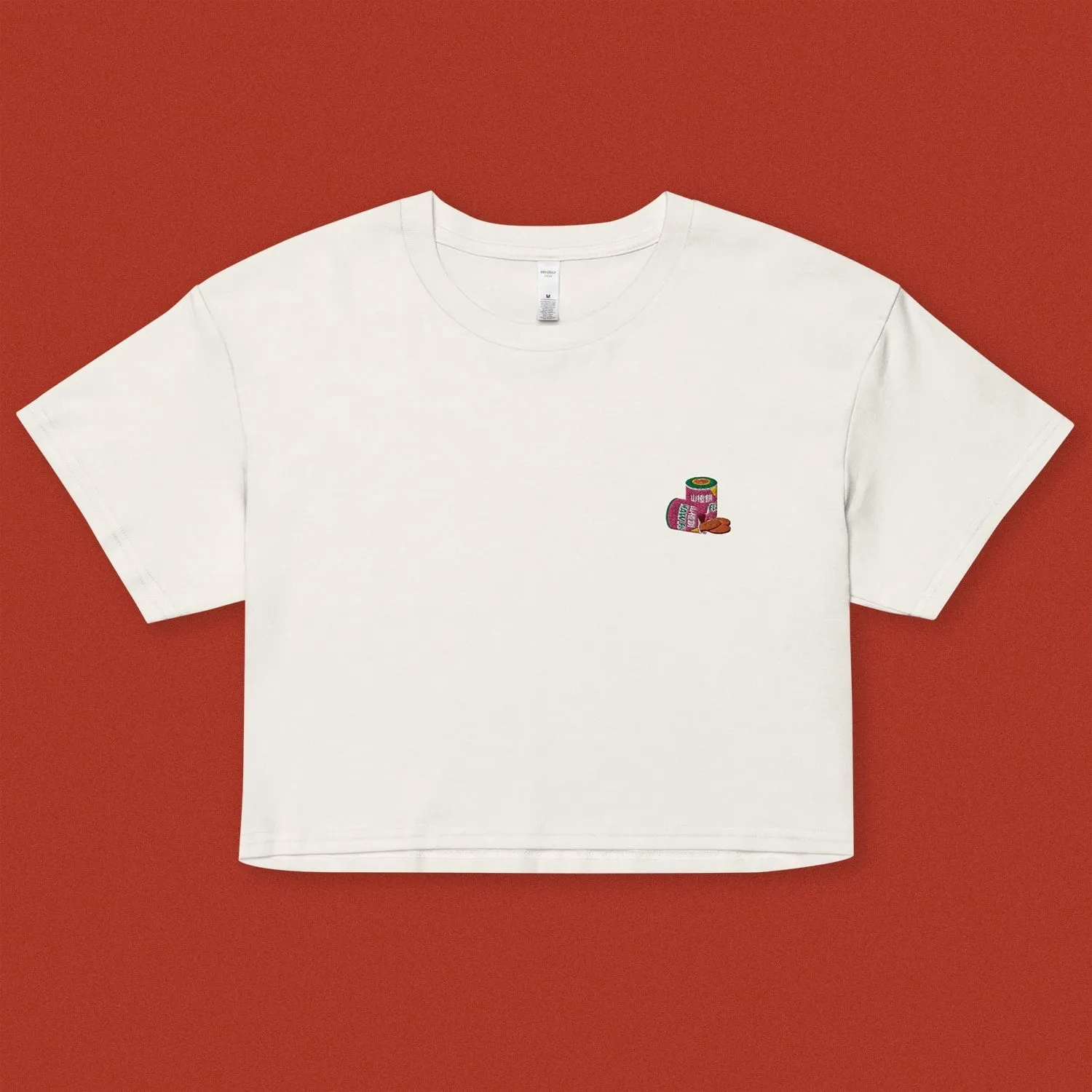 Haw Flakes Embroidered Crop T-Shirt