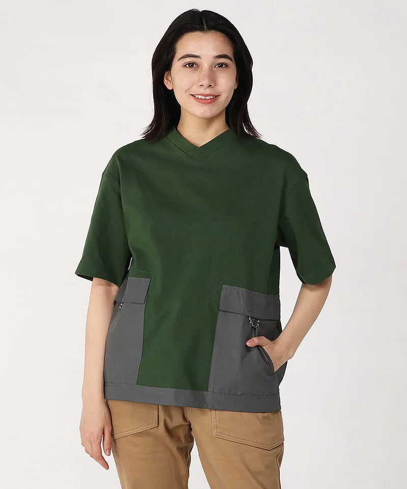 Heavy Weight Side Pocket V Neck T-Shirt