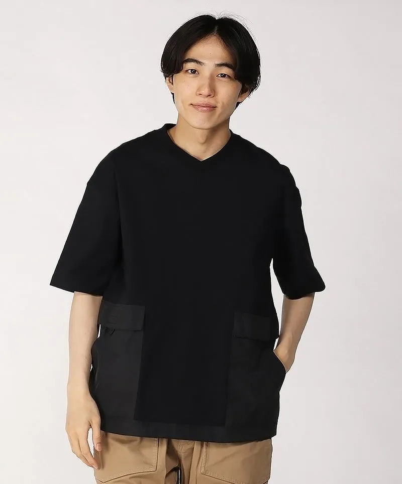 Heavy Weight Side Pocket V Neck T-Shirt