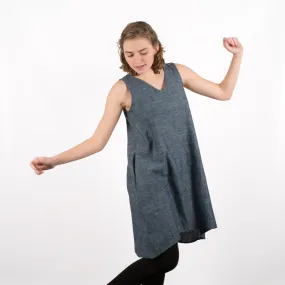 Henrietta Dress in Indigo Chambray (XXS)