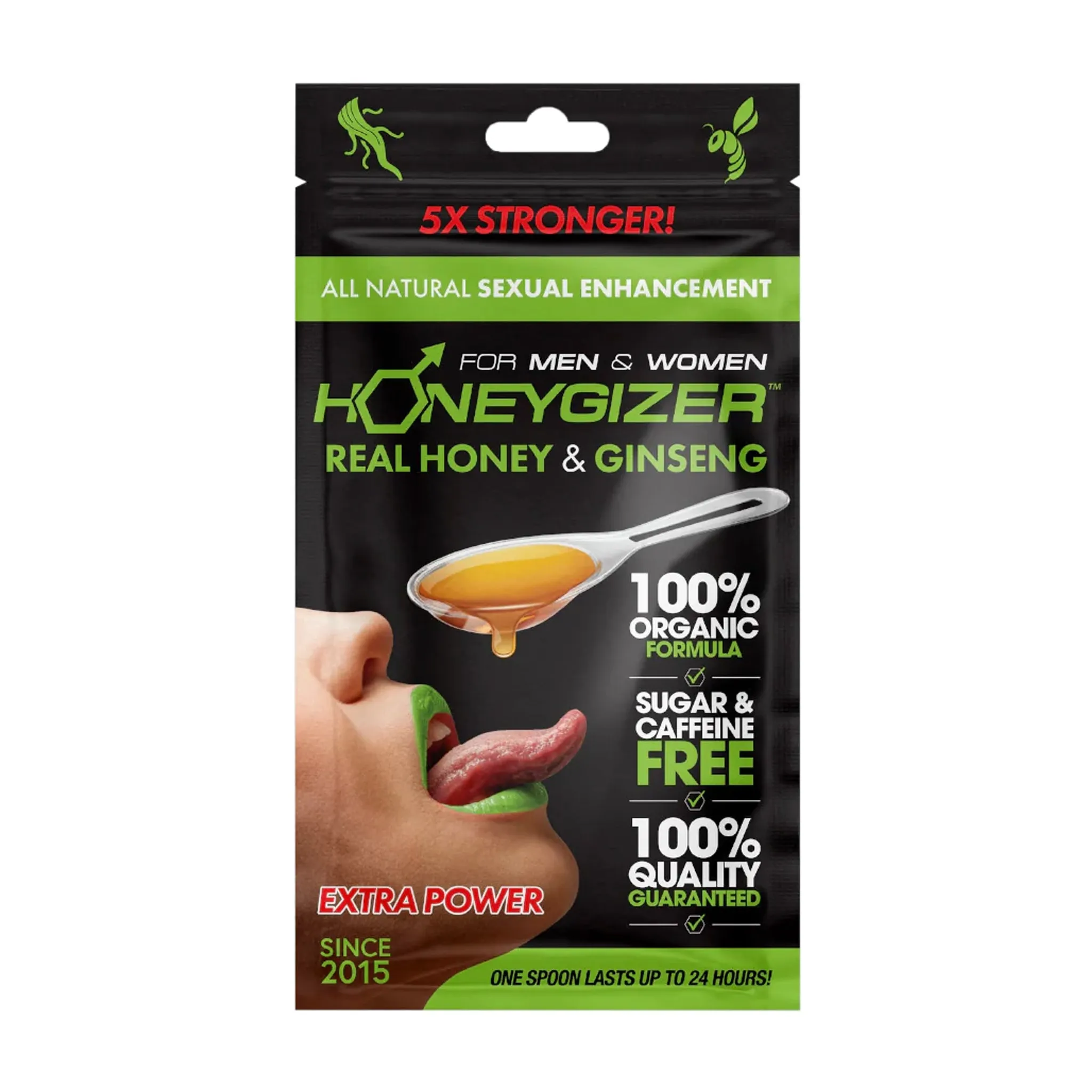 HONEYGIZER Male Sexual Enhancement- Real Honey & Ginseng (1 Spoon)