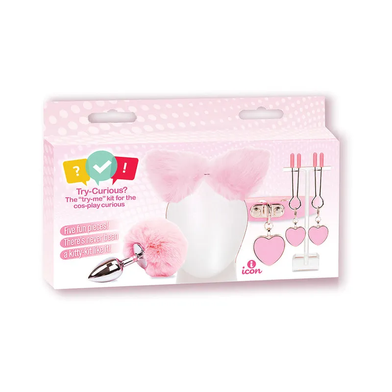 Icon Try-Curious 4 PC Kitty Kit Pink