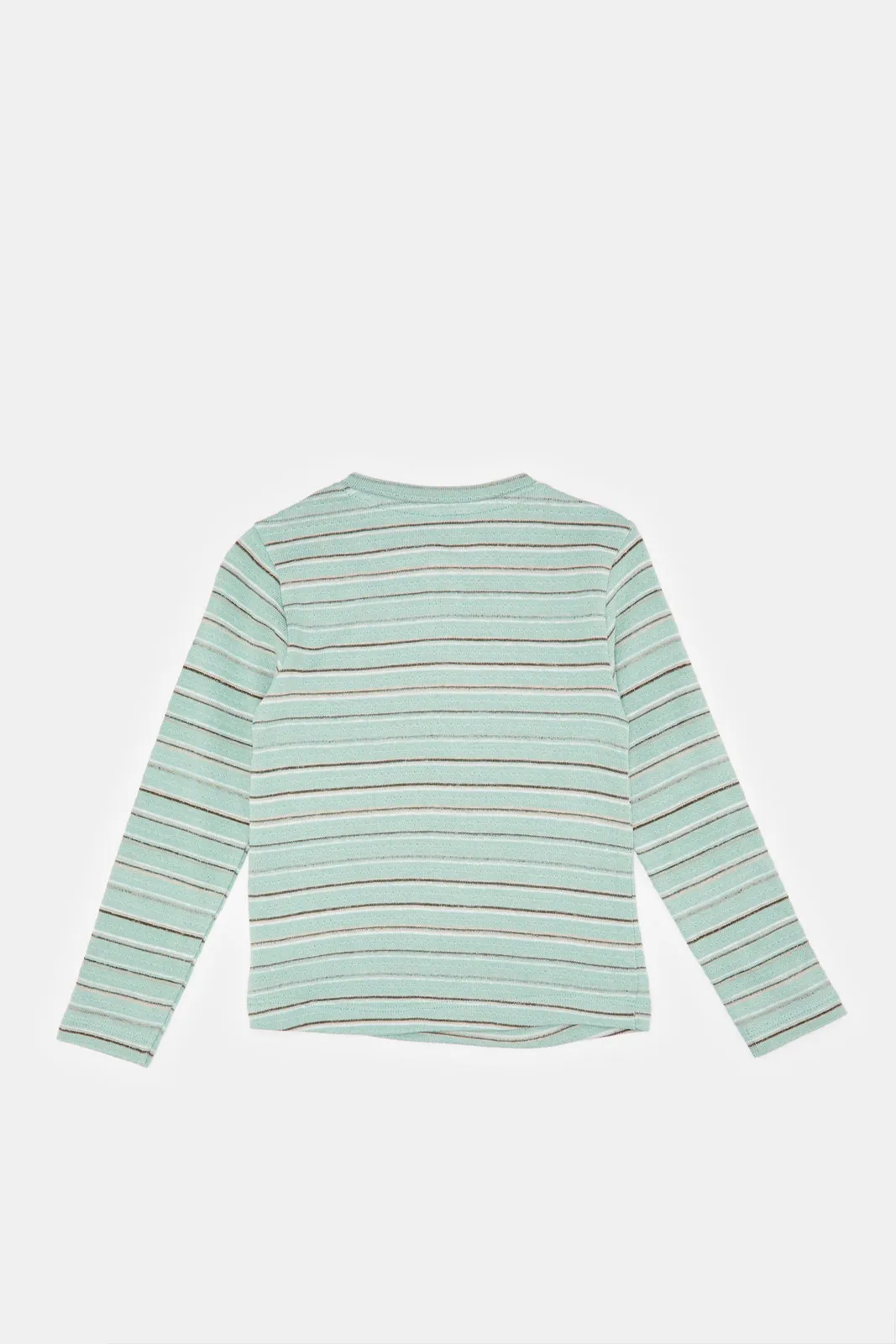 Infant Boys Green Striped T-Shirt