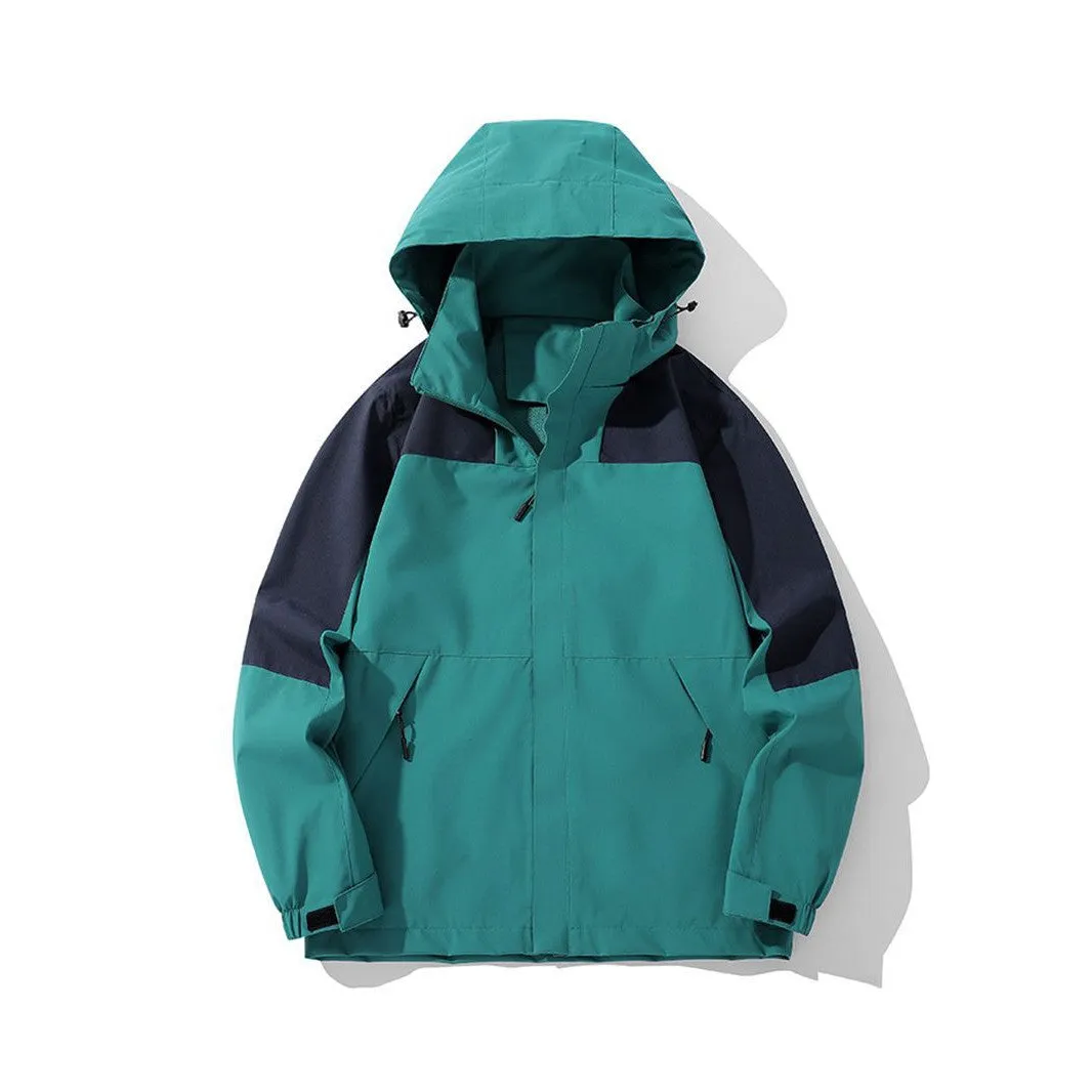 INSTOCK-Color-blocking windproof and waterproof mountaineering