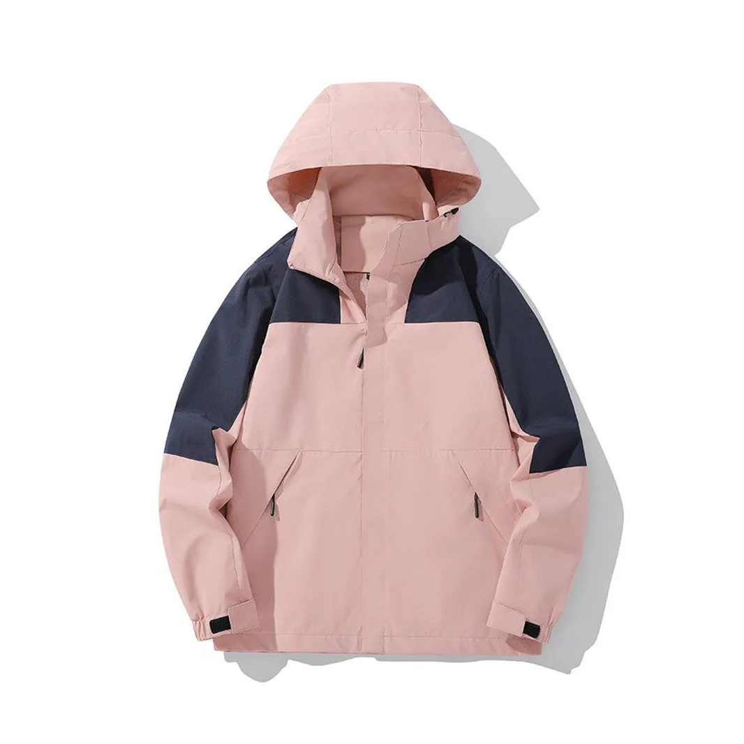 INSTOCK-Color-blocking windproof and waterproof mountaineering