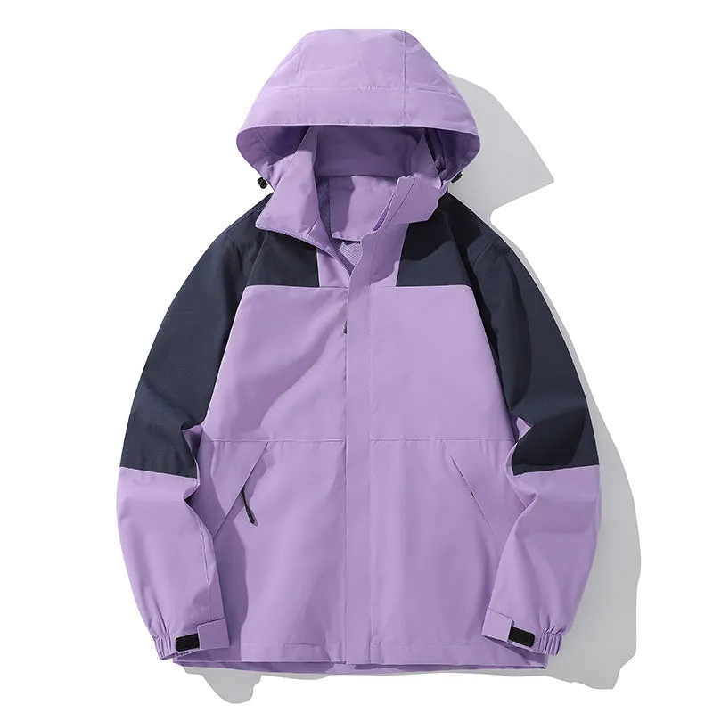 INSTOCK-Color-blocking windproof and waterproof mountaineering