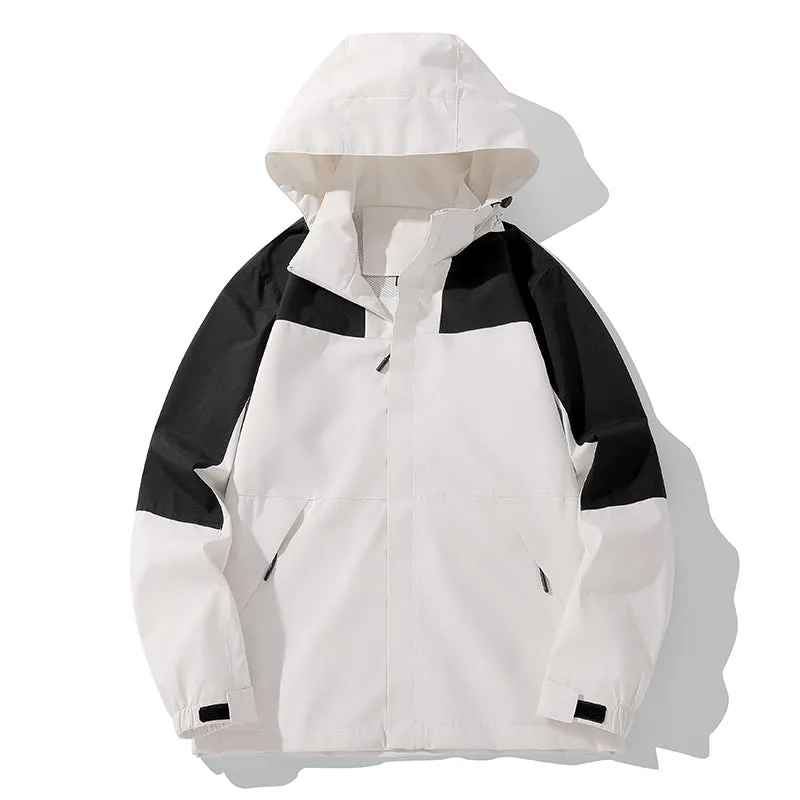 INSTOCK-Color-blocking windproof and waterproof mountaineering