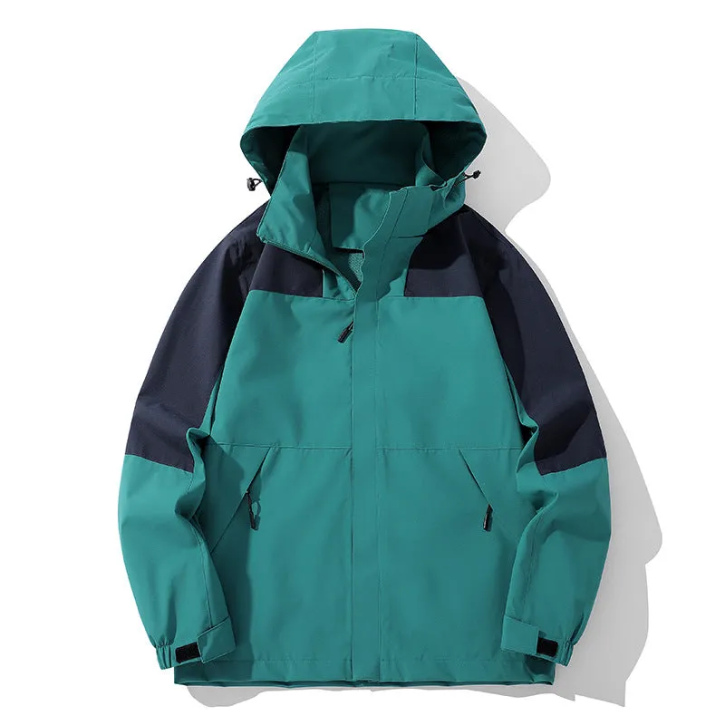 INSTOCK-Color-blocking windproof and waterproof mountaineering