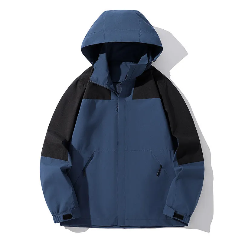 INSTOCK-Color-blocking windproof and waterproof mountaineering