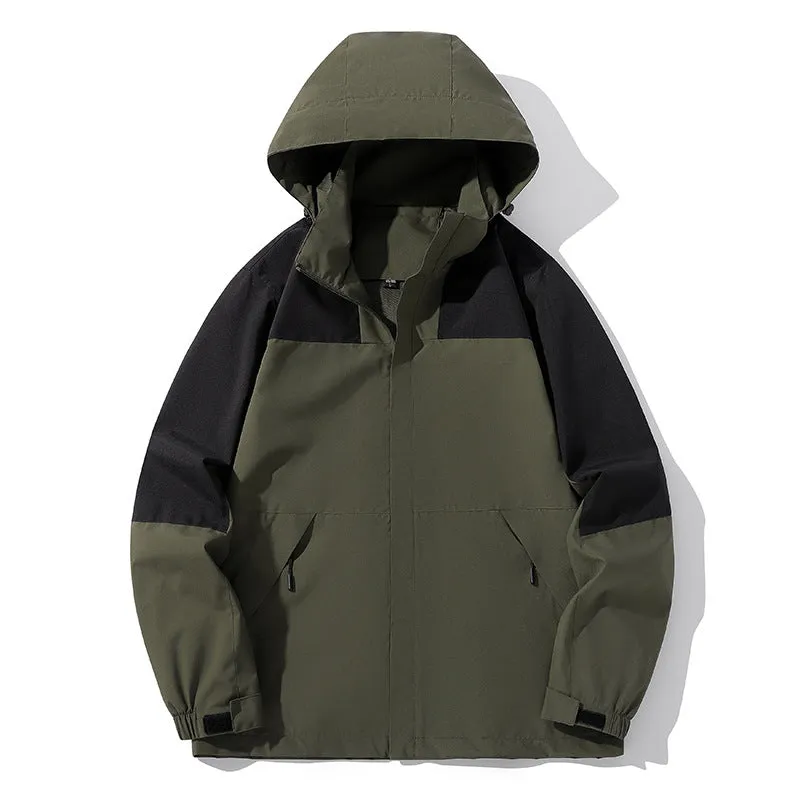 INSTOCK-Color-blocking windproof and waterproof mountaineering