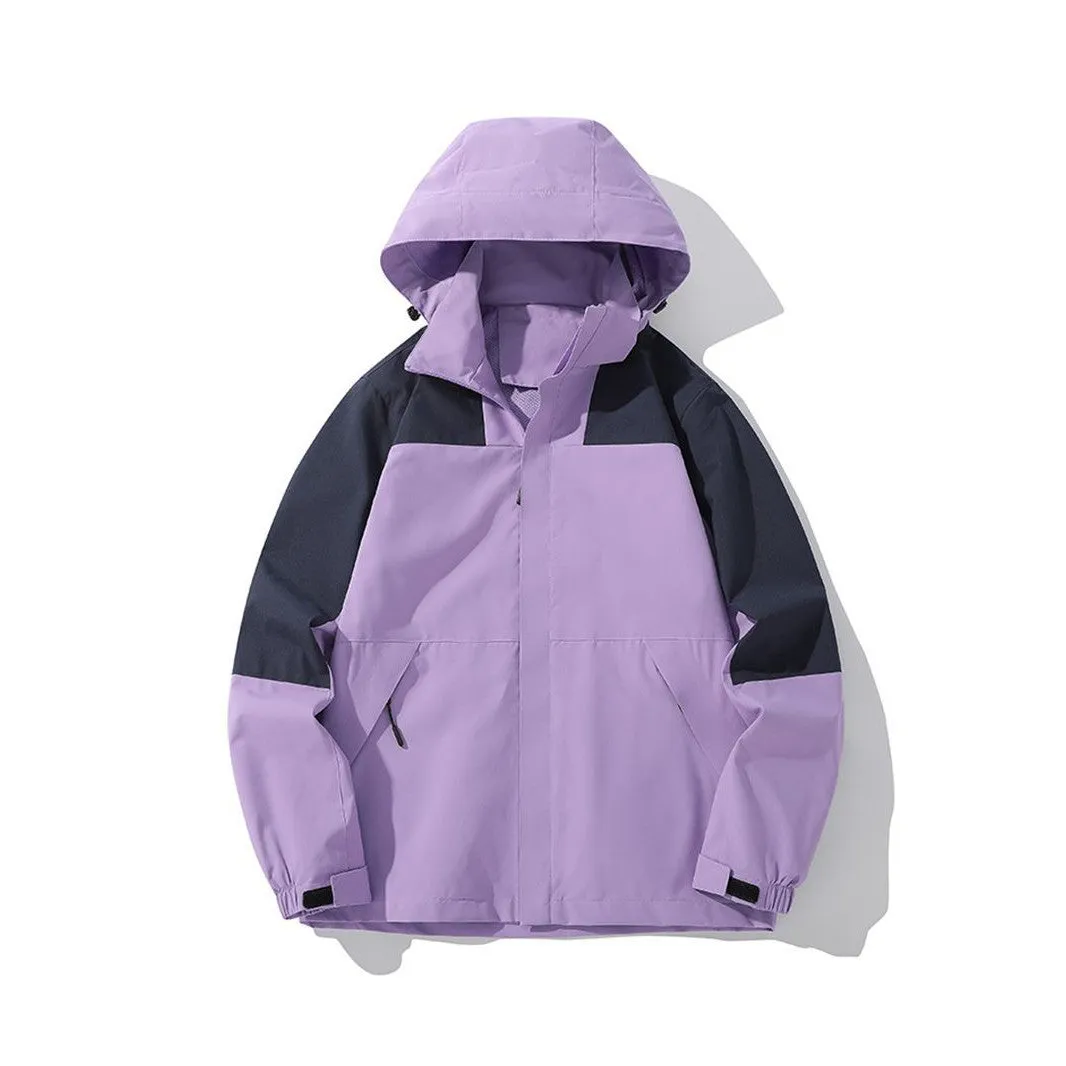 INSTOCK-Color-blocking windproof and waterproof mountaineering