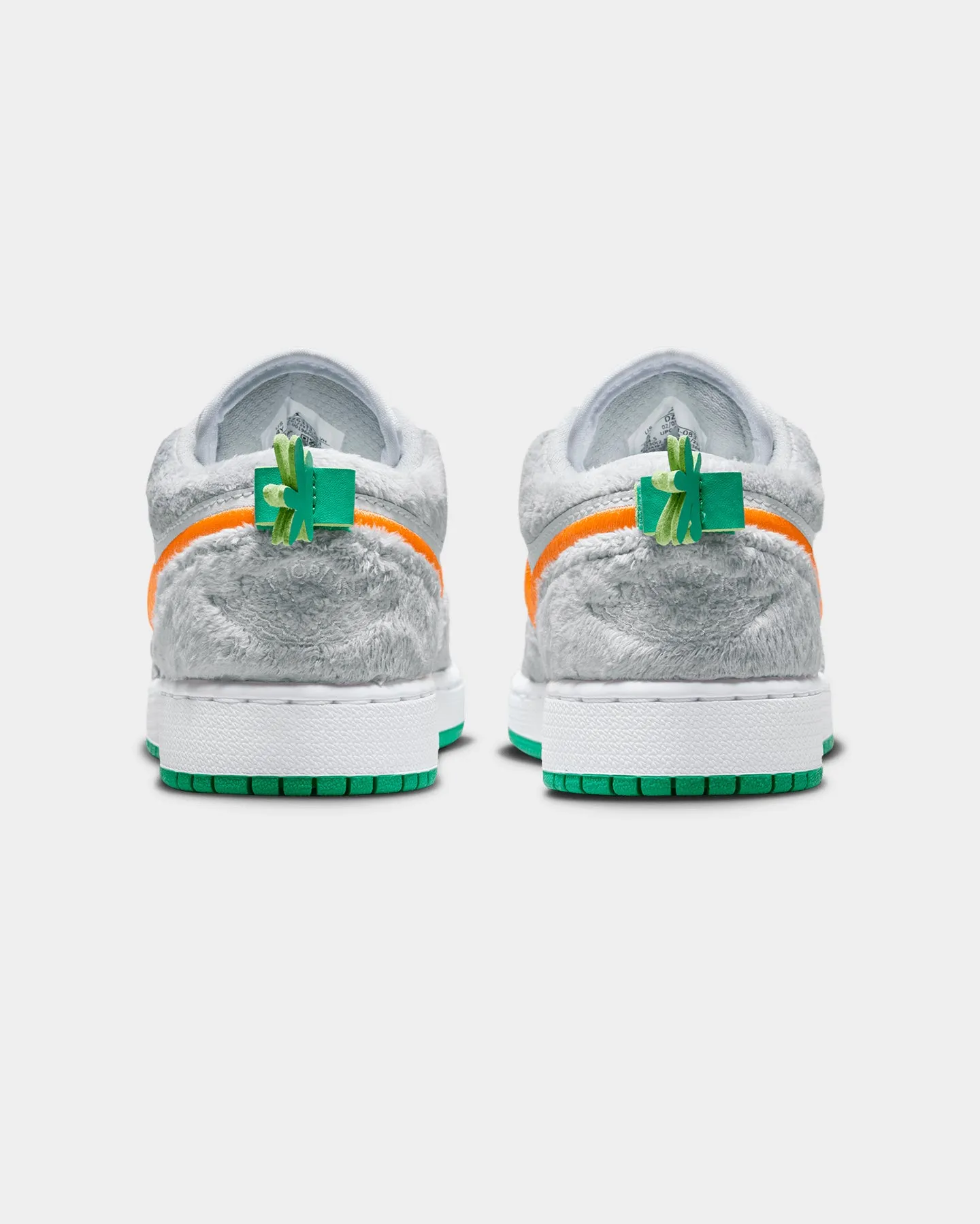 Jordan Kids' Air Jordan 1 Low SE (GS) "Rabbit" Light Smoke Grey/Total Orange/White/Stadium Green