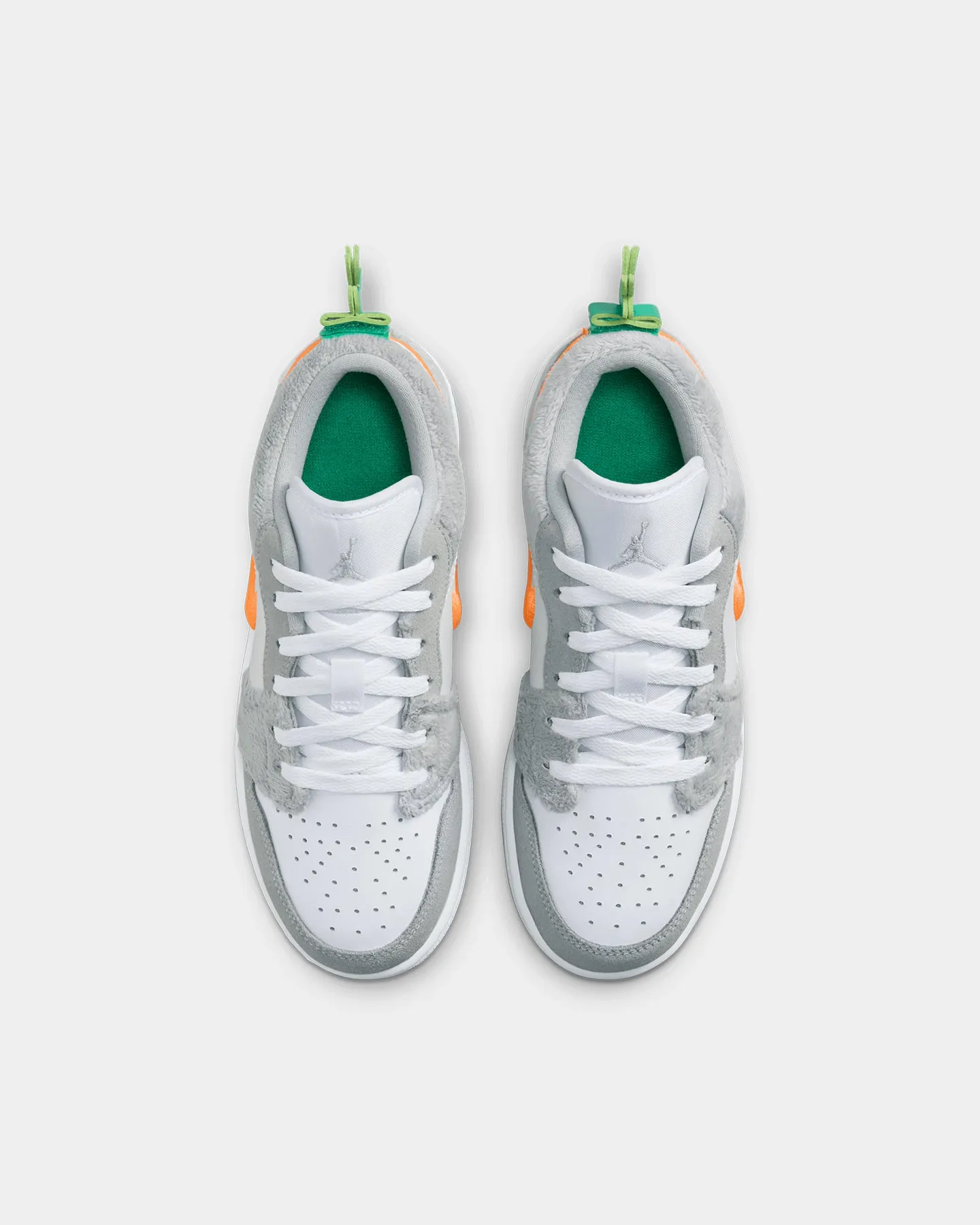 Jordan Kids' Air Jordan 1 Low SE (GS) "Rabbit" Light Smoke Grey/Total Orange/White/Stadium Green