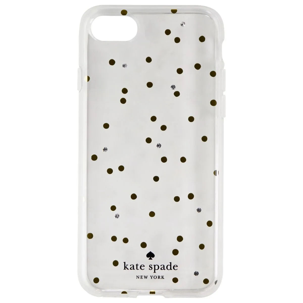 Kate Spade Hardshell Case for Apple iPhone 8 / iPhone 7 - Clear/Gold Dots/Gems