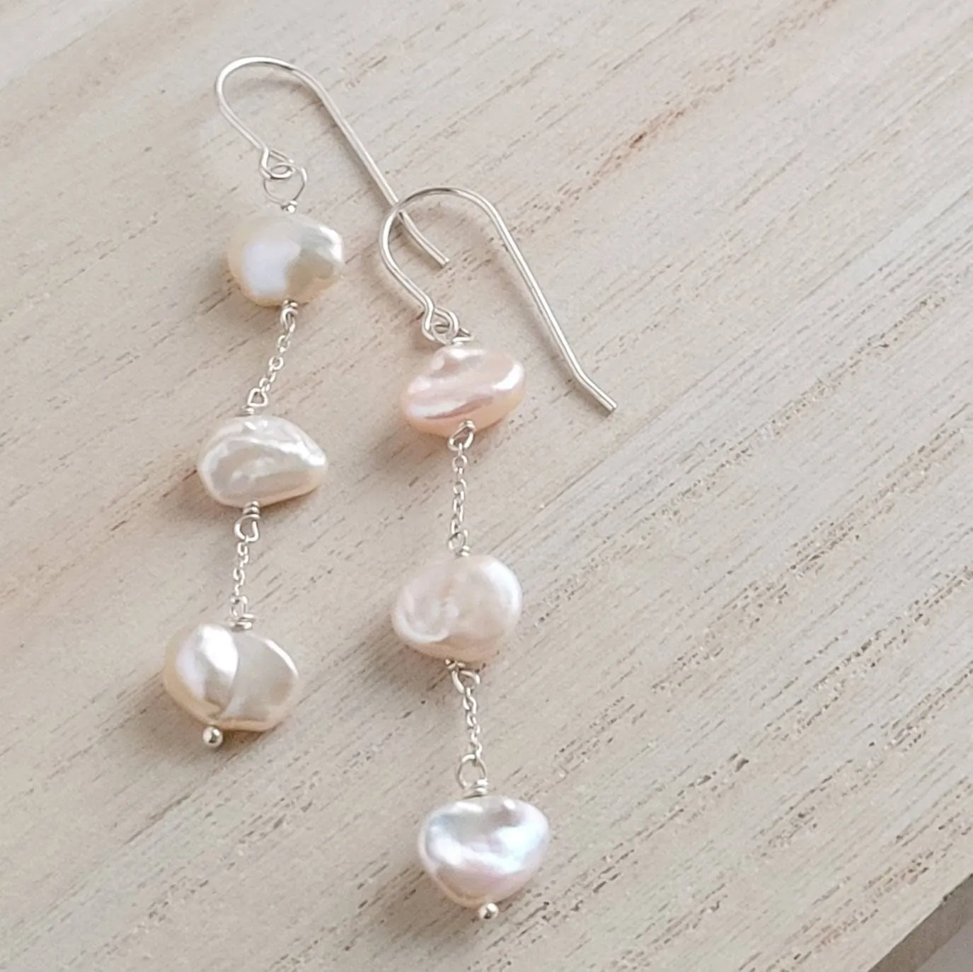 Keshi Pearl Drop Earrings