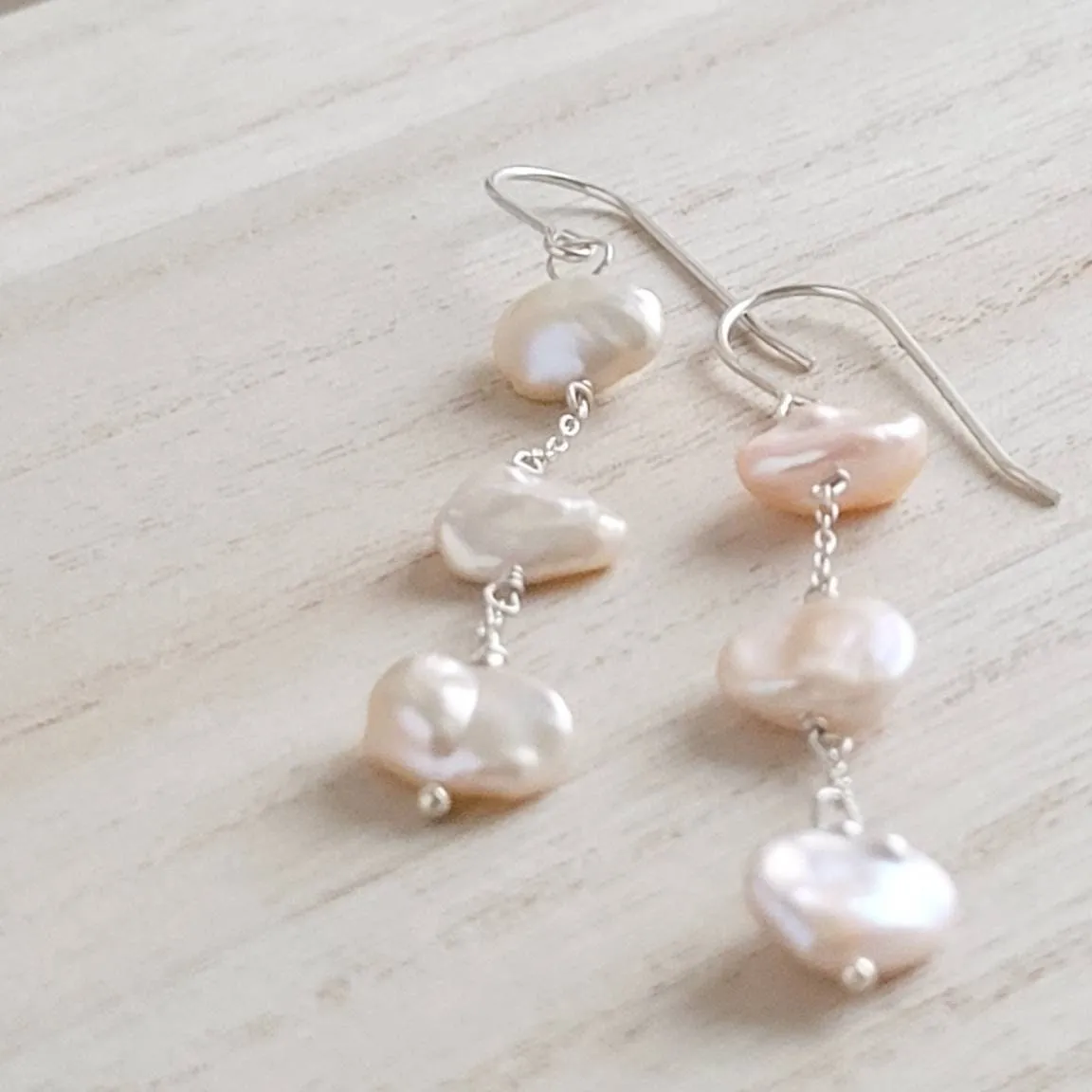 Keshi Pearl Drop Earrings