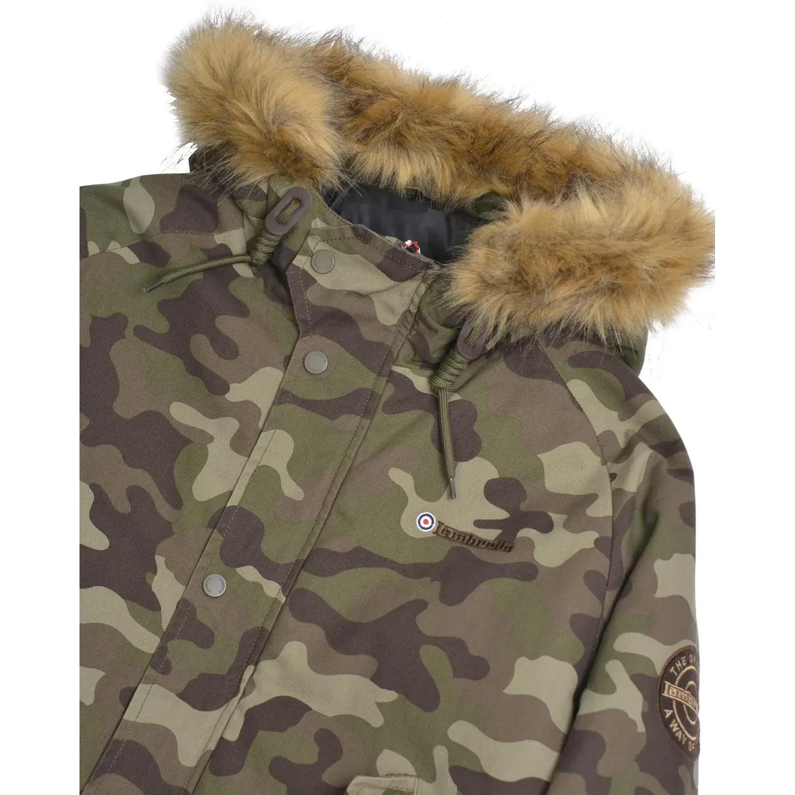 Lambretta Mens Camo Parka Jacket