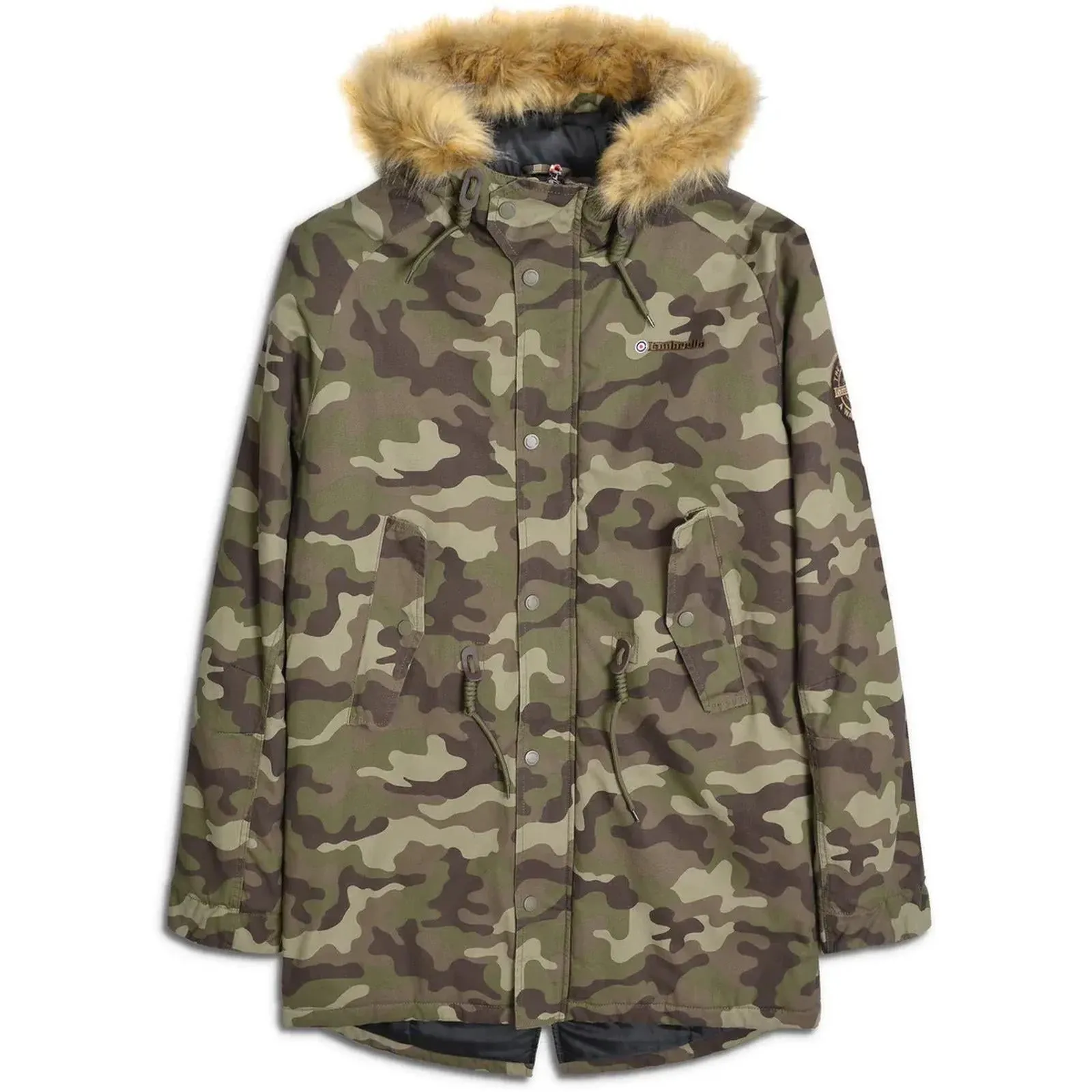 Lambretta Mens Camo Parka Jacket