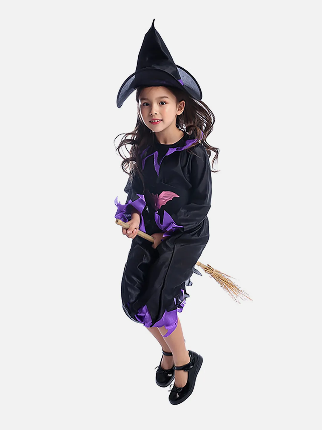 Little Surprise Box Purple Bat Witch Kids Halloween Costume Dress Up