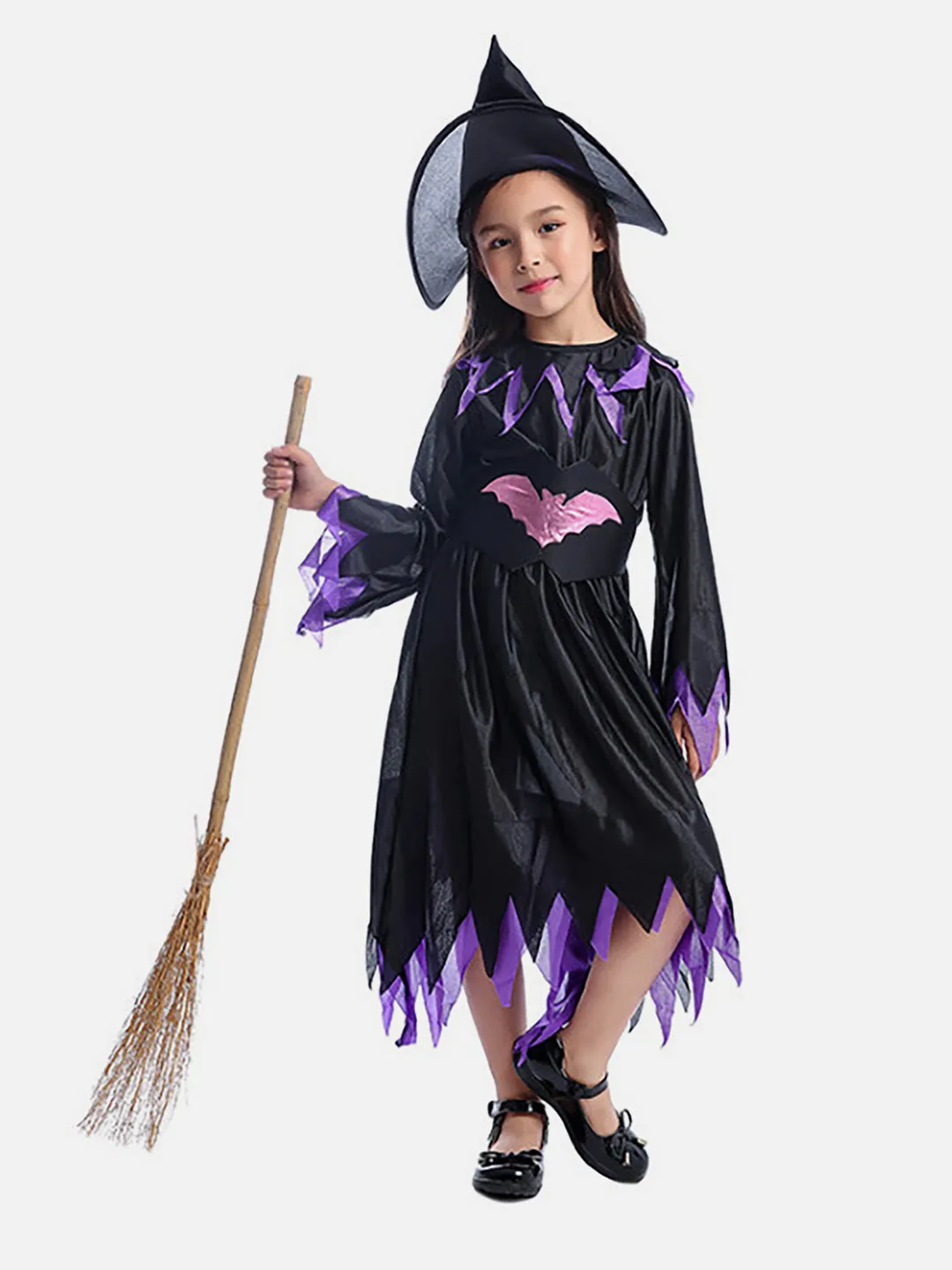 Little Surprise Box Purple Bat Witch Kids Halloween Costume Dress Up