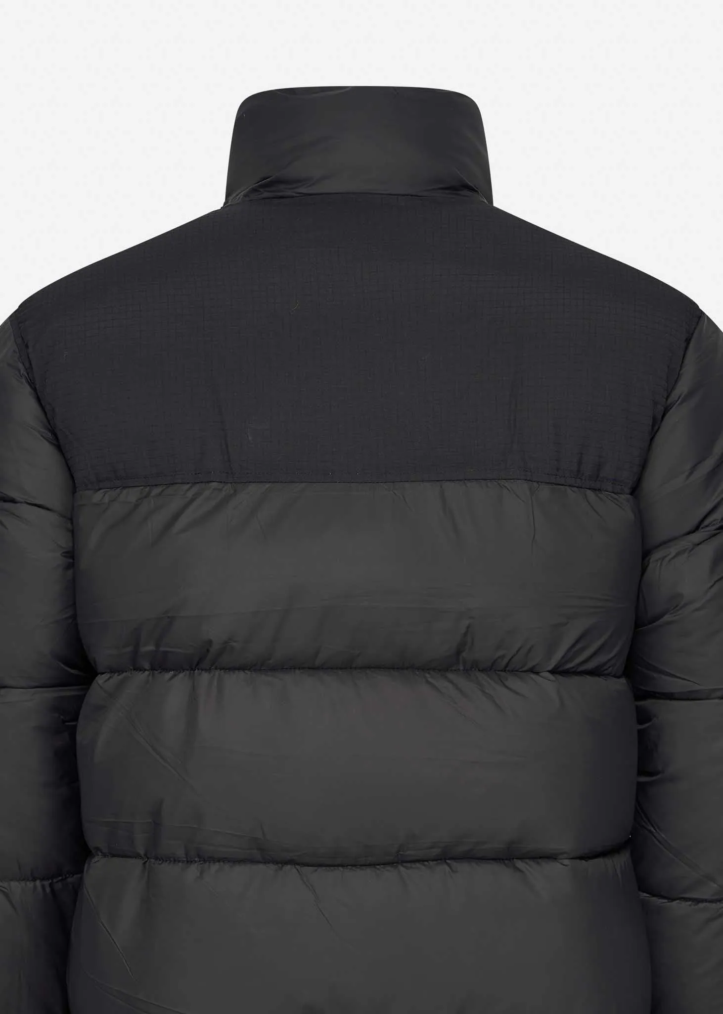 Longline wadded puffer - jet black