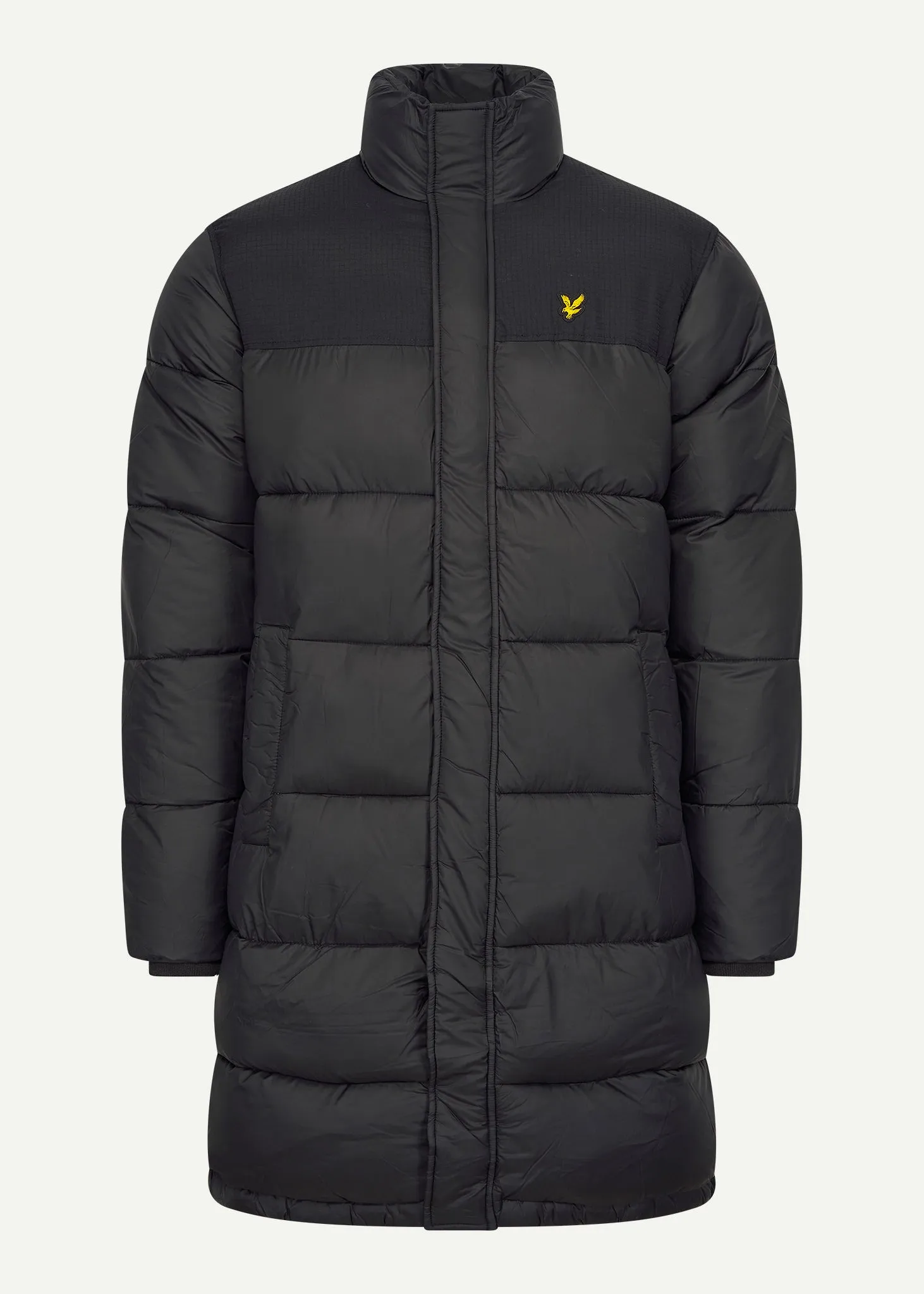 Longline wadded puffer - jet black