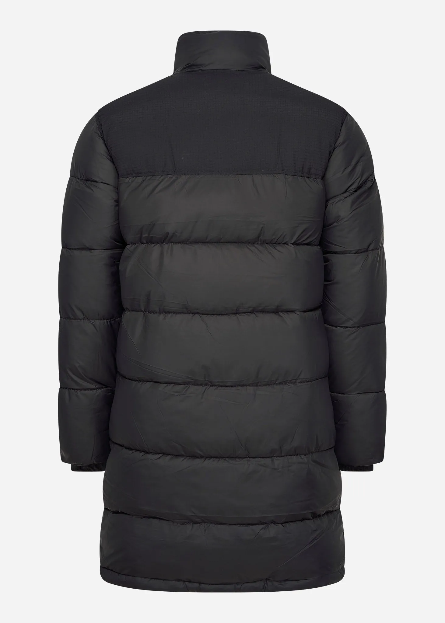 Longline wadded puffer - jet black