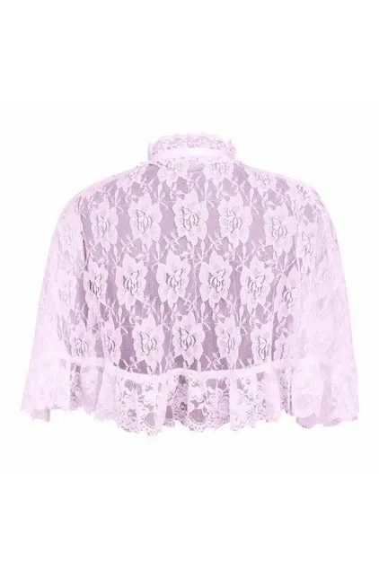 Lt Pink Lace Cape