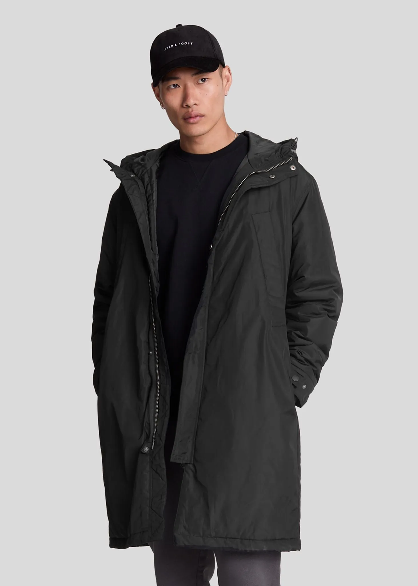 Lyle and Scott Longline parka - jet black