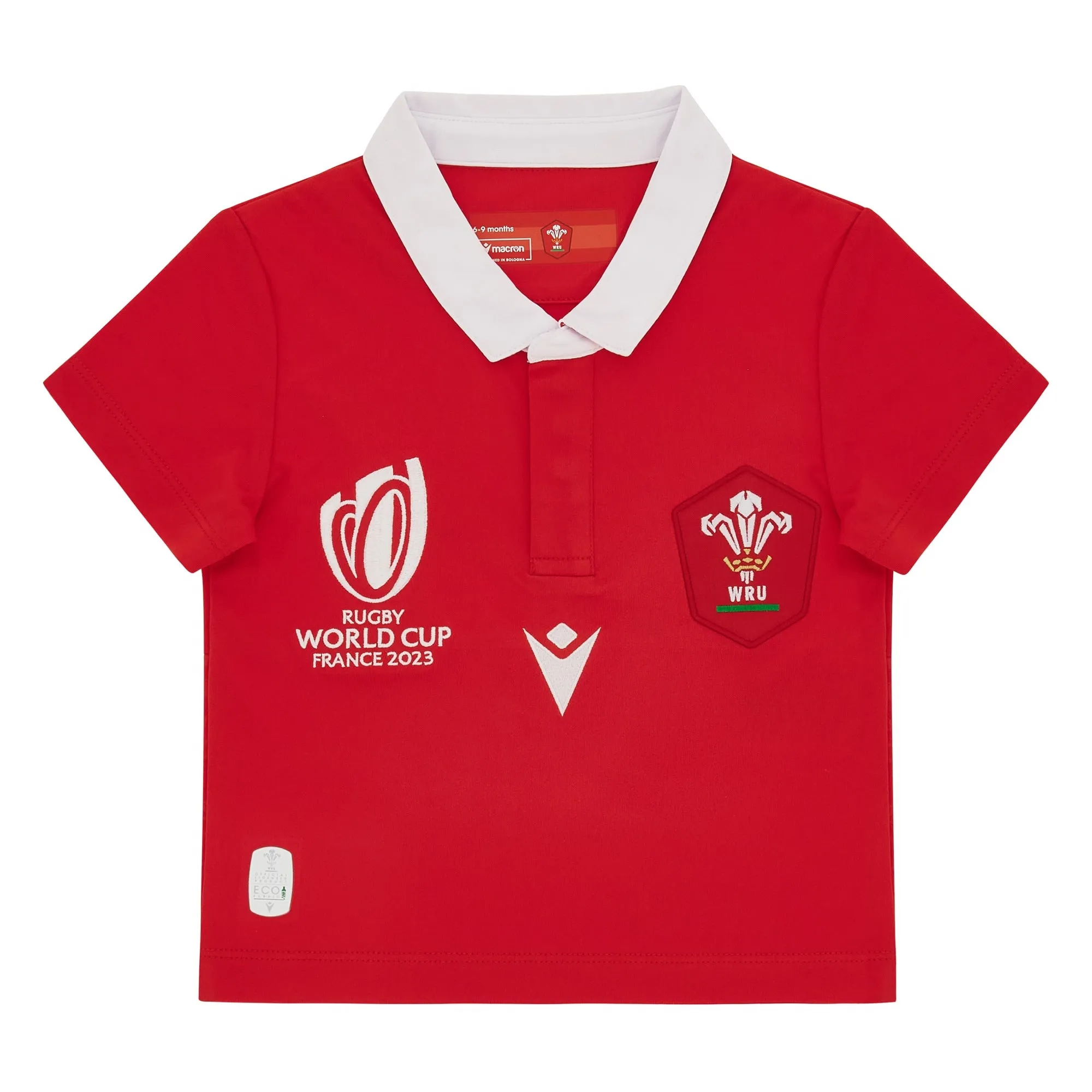 Macron Wales WRU Rugby World Cup 2023 Infant Home Rugby Shirt