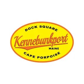 Maine Kennebunkport Dock Square Cape Porpoise Oval Die Cut Sticker