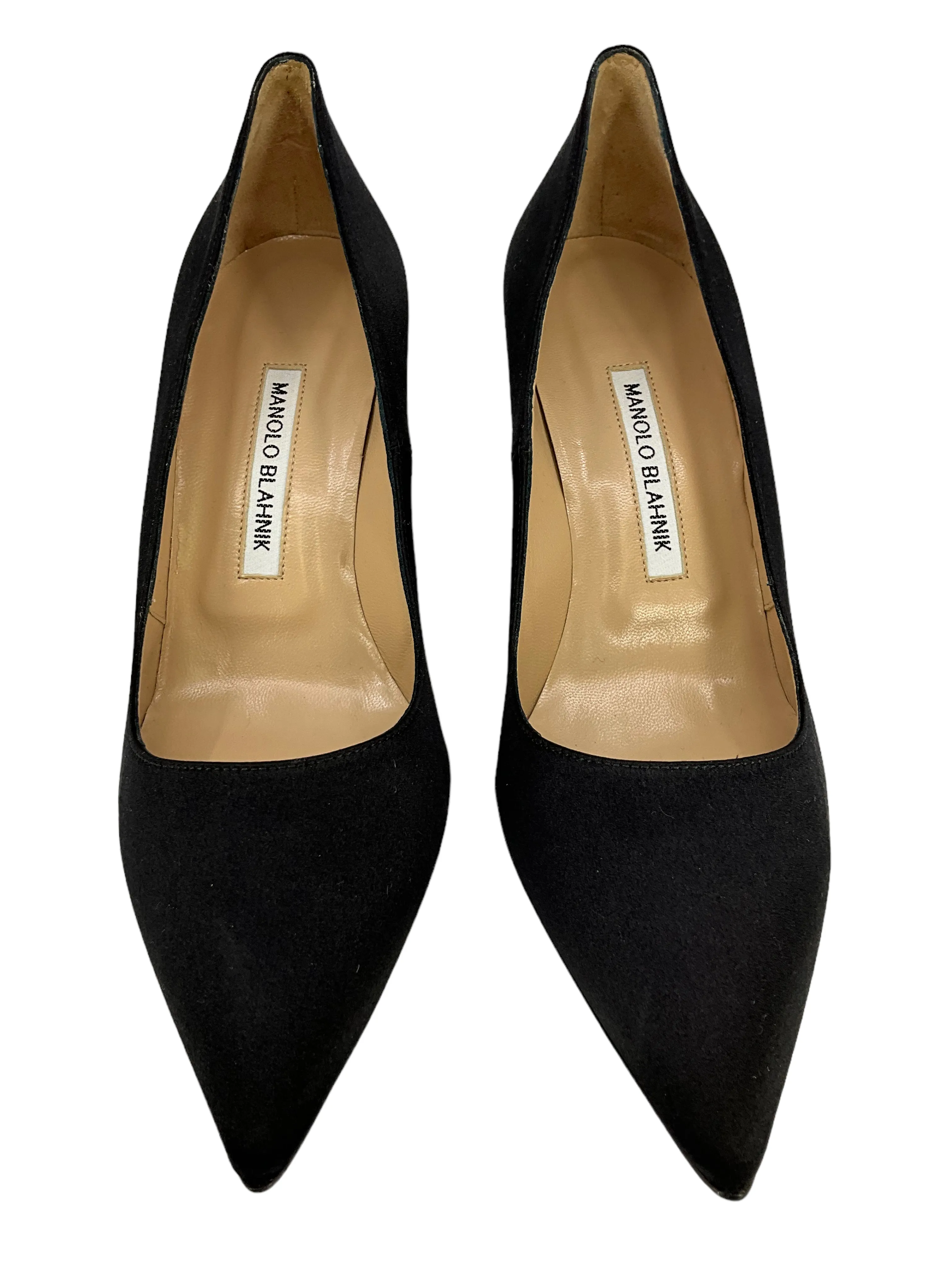 Manolo Blahnik BB Satin Pumps in Size 8.5