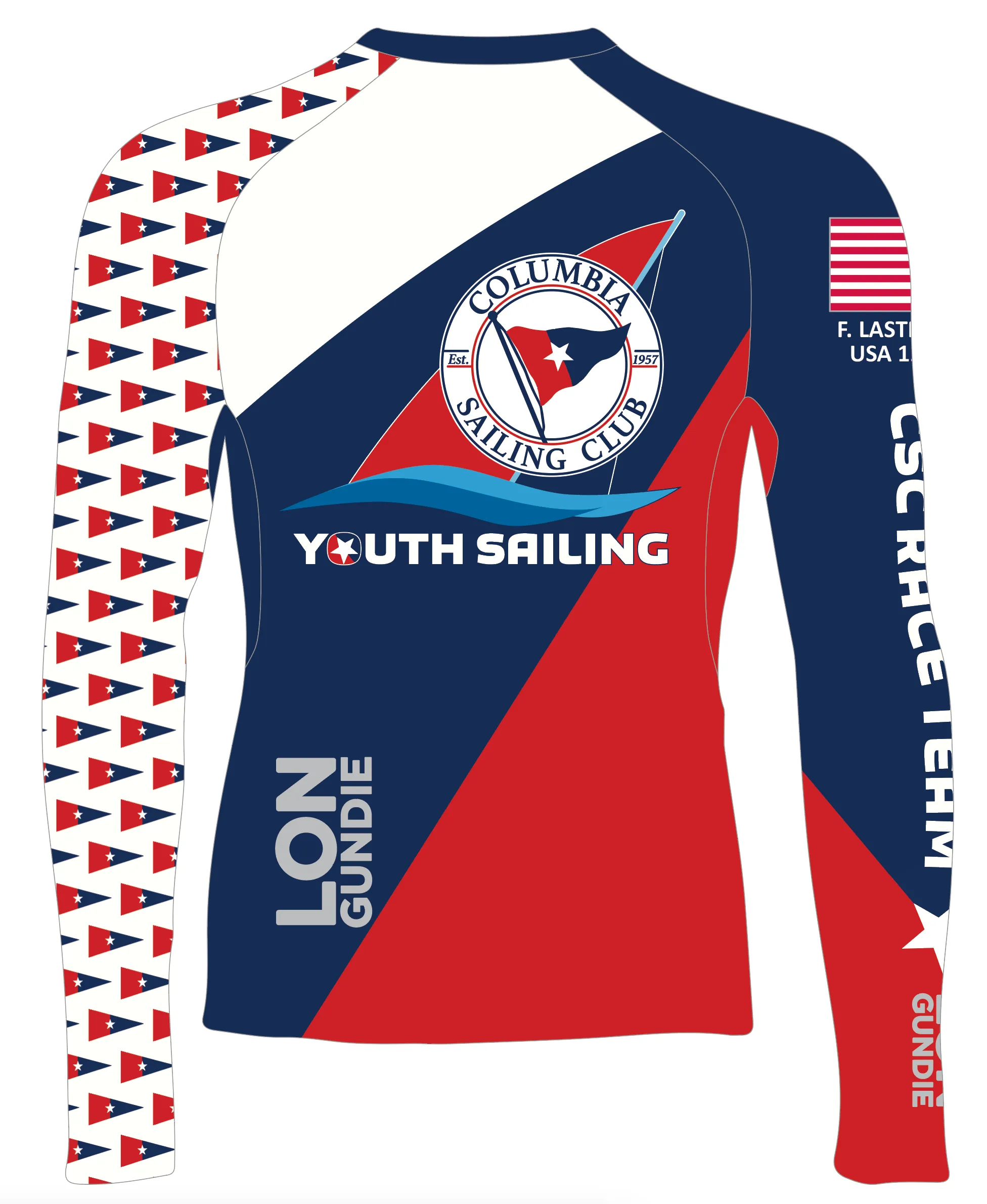 MEN TECH-TEE TOP LONG SLEEVE BLUE | COLUMBIA SAILING CLUB | PSNLZ'D