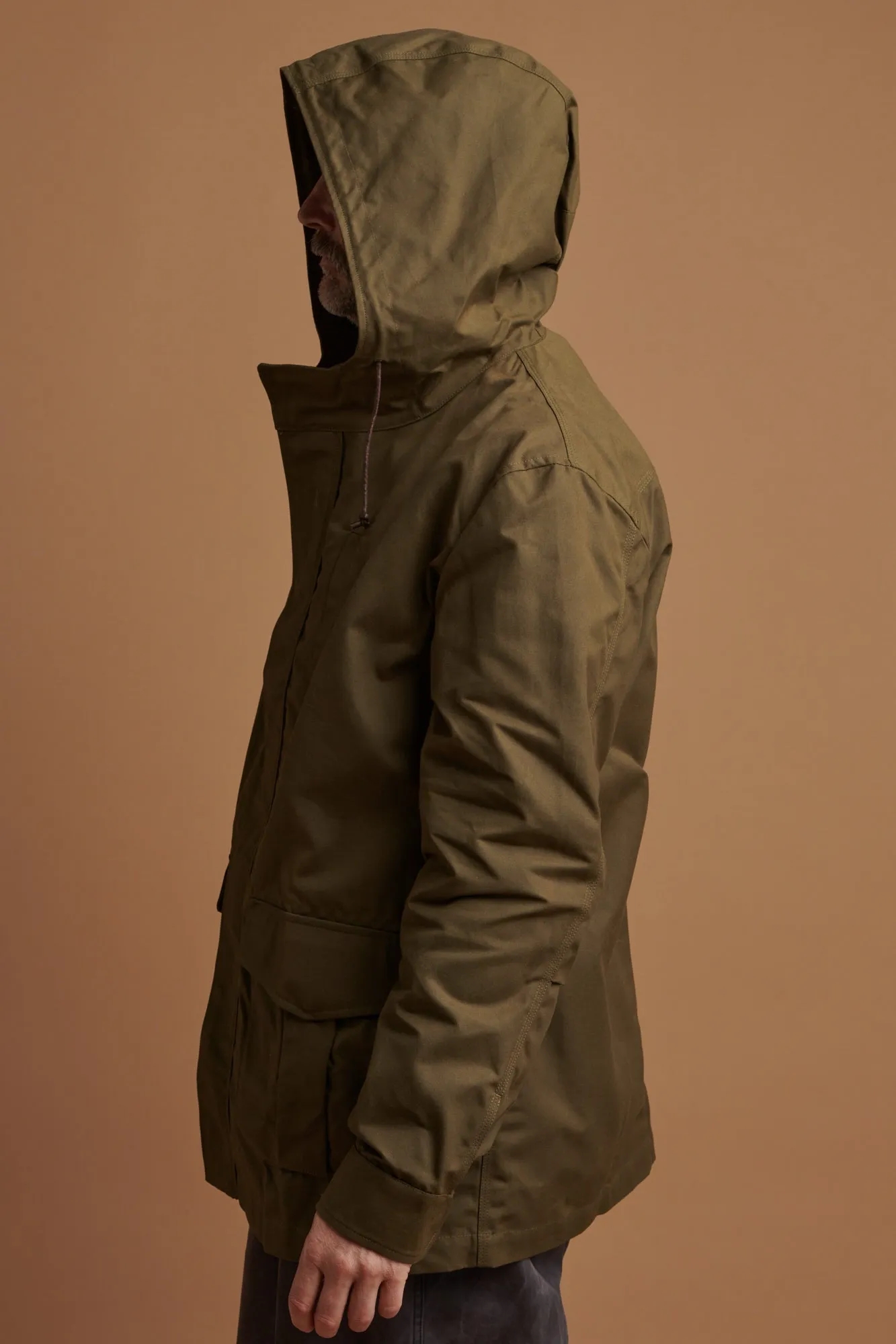 Men's Waxed Mountain Parka - Olive