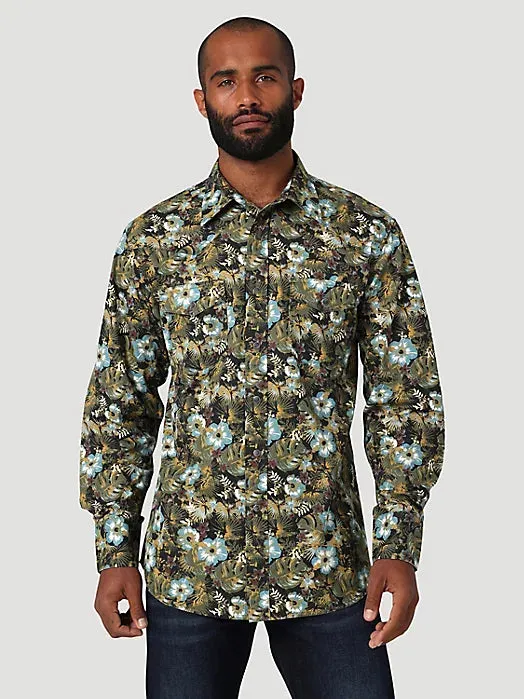 Men's Wrangler Coconut Cowboy Floral Snap Shirt