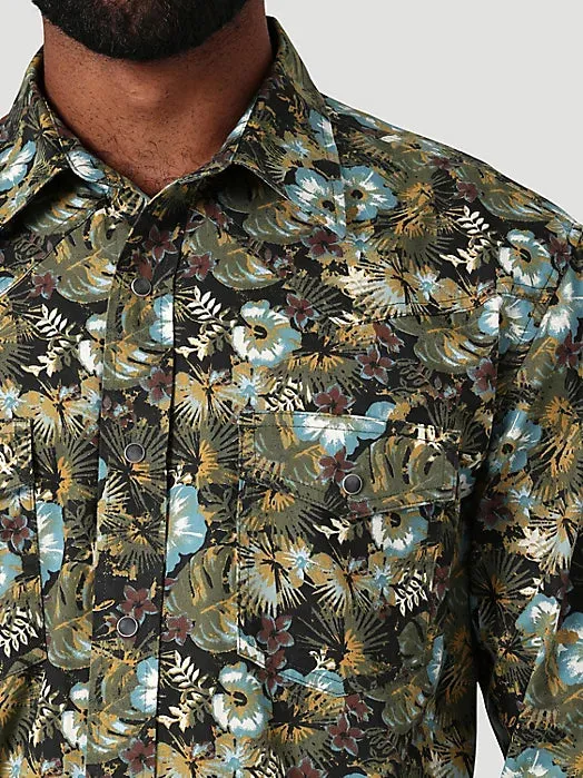 Men's Wrangler Coconut Cowboy Floral Snap Shirt