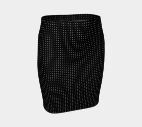 Micro Polkadot Fittid Skirt