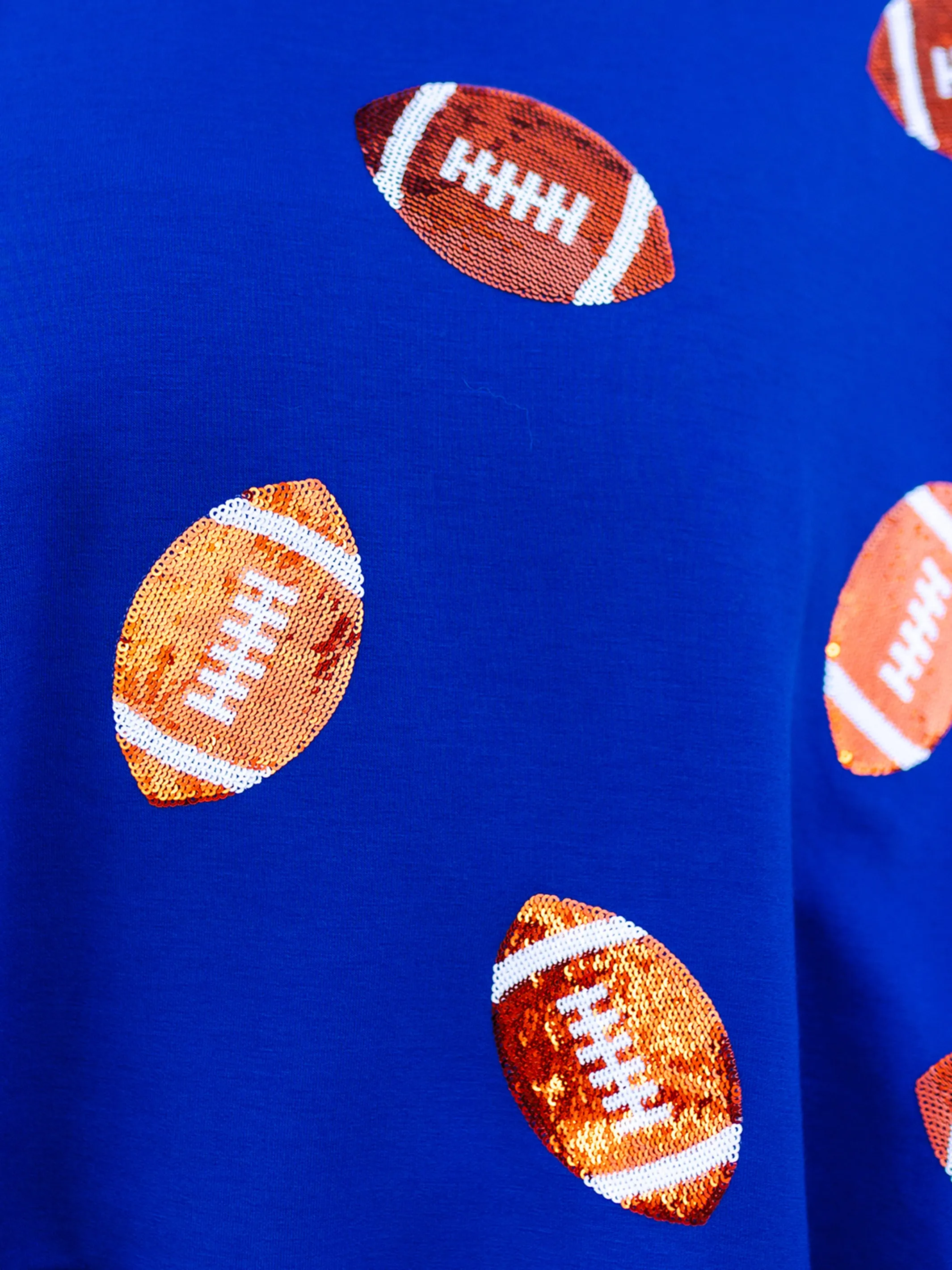 Millie Sweatshirt | Footballs Blue   Orange