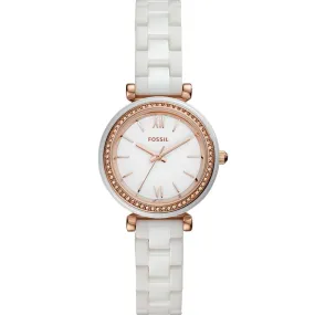 Mini Carlie CE1104 White and Rose Ceramic Womens Watch