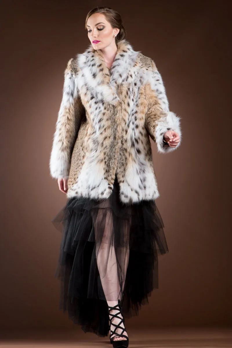 Natural American Lynx Fur Jacket