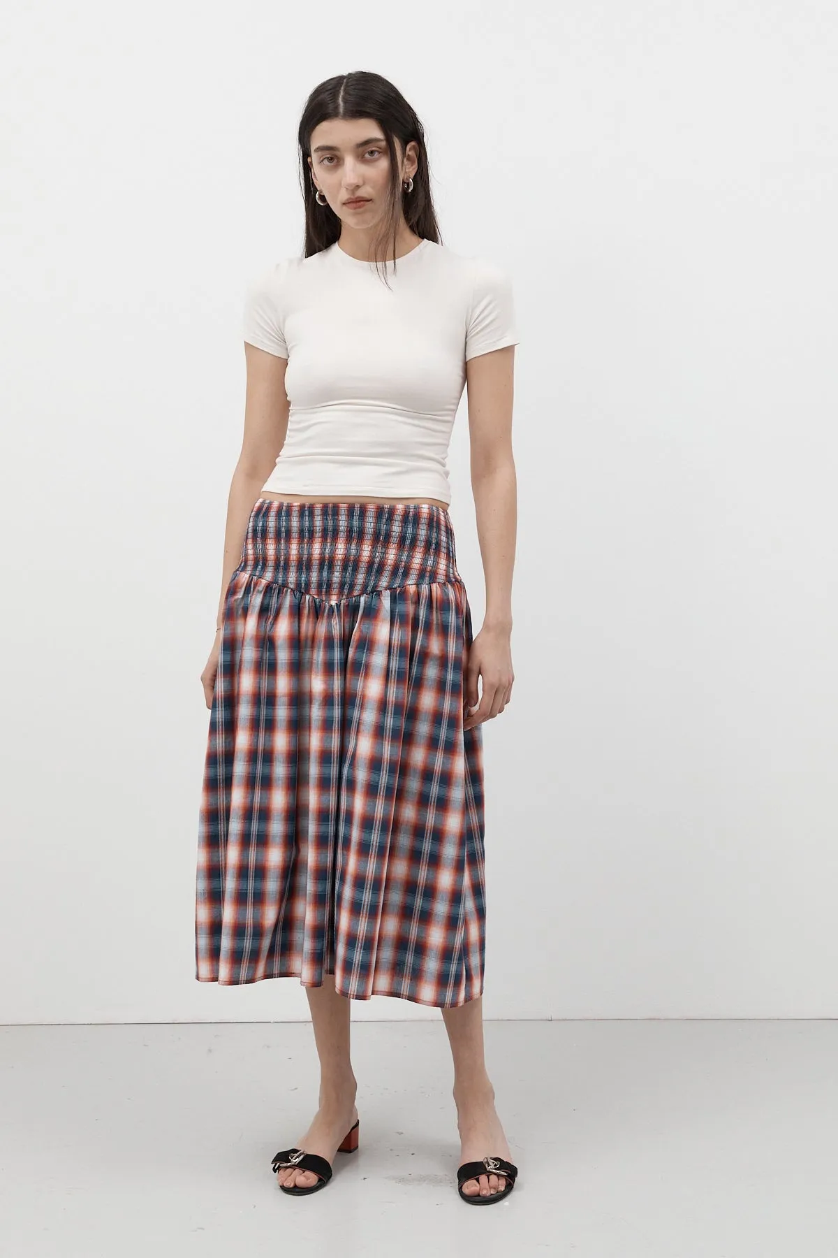 Negroni Ruched Midi Skirt