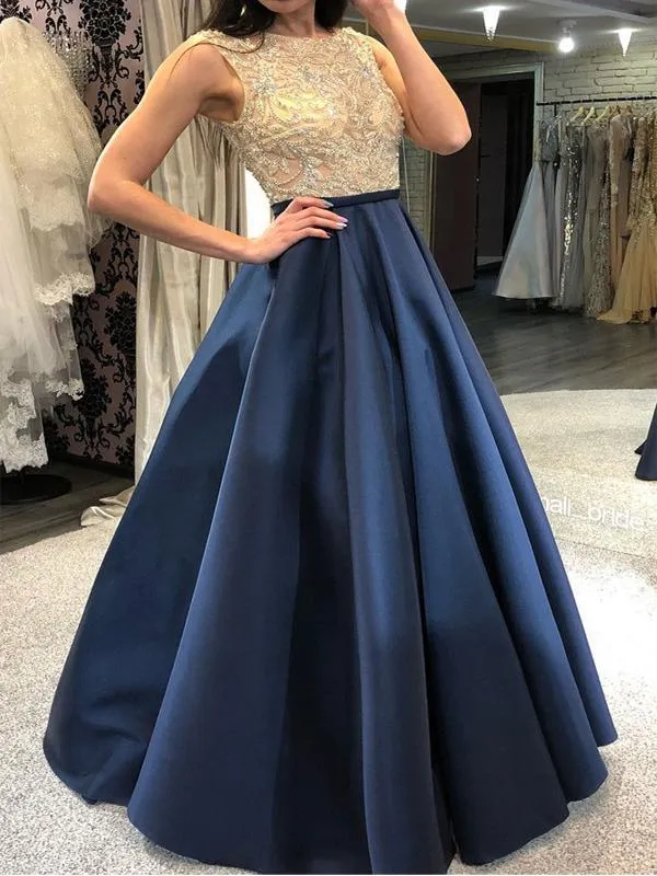 New Gold and Blue Bridesmaid Dress