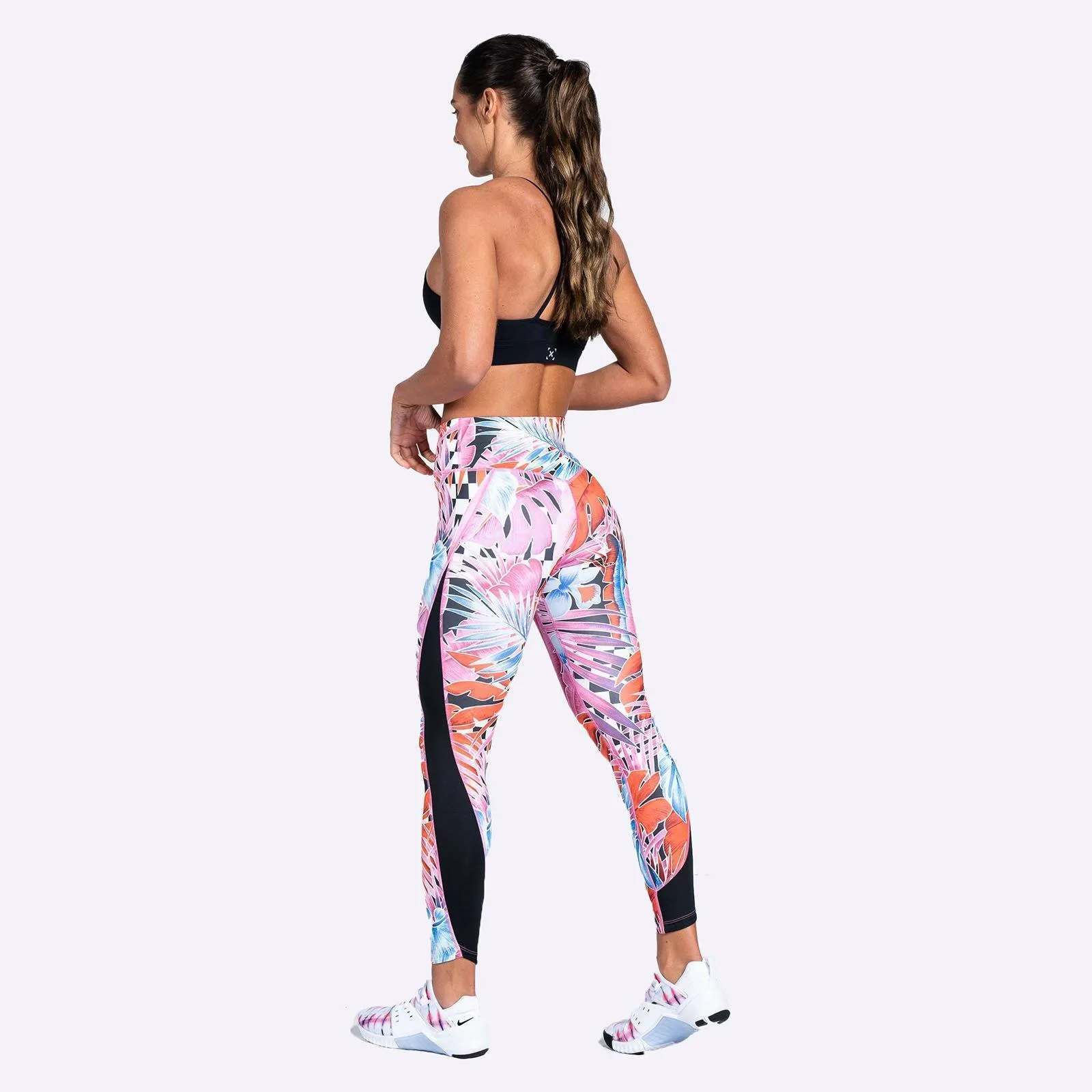 Nike One Women's Printed 7/8 Training Tights - Laser Fuchsia/Black/Black