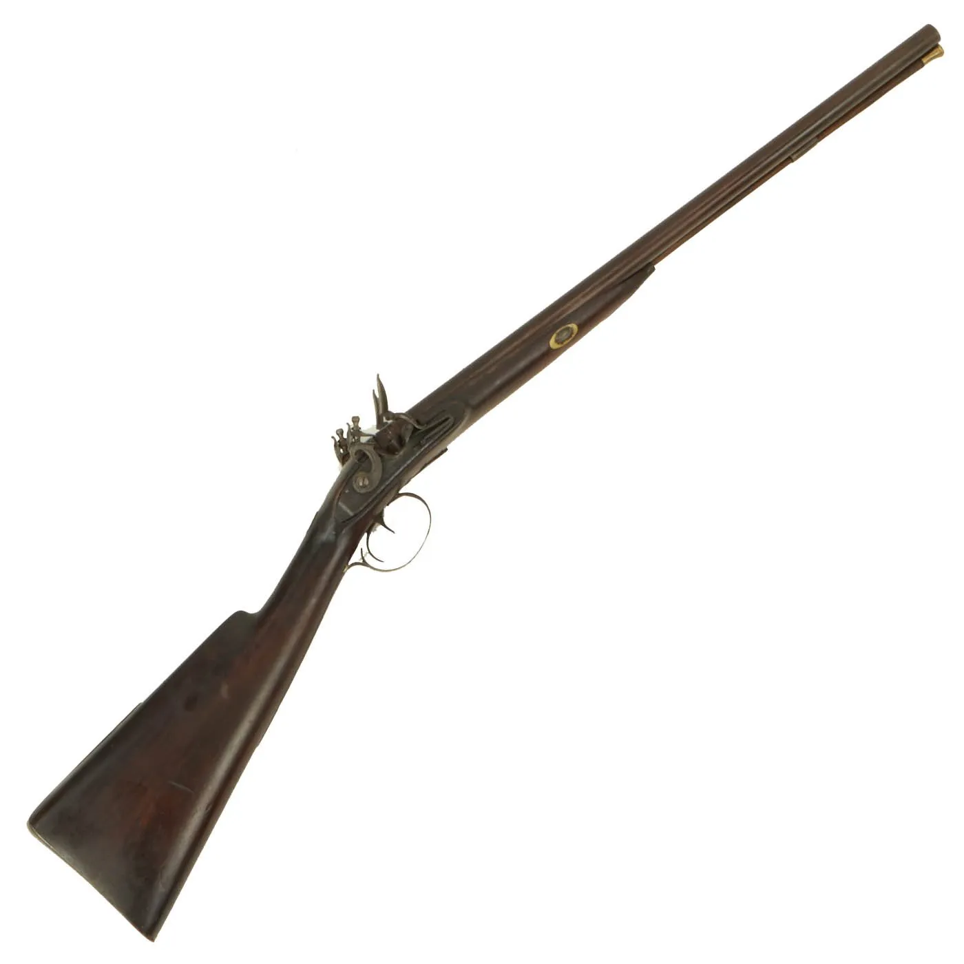 Original British 14 Bore Double Barrel Flintlock Coaching Shotgun by Harvey of Exeter - circa 1820