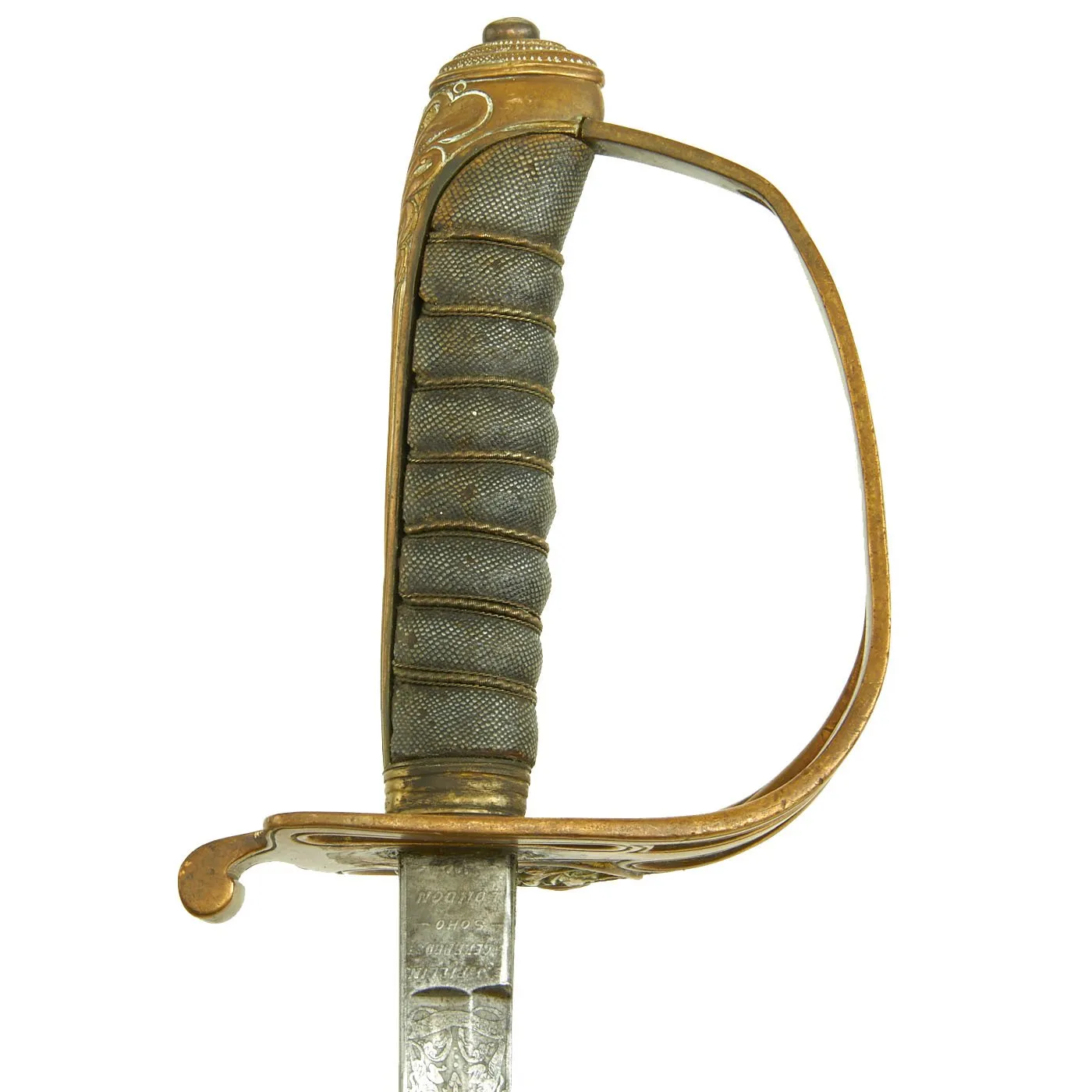 Original British Victorian P-1845 Colonial Officers Dress Sword by S.J Pillin with Scabbard