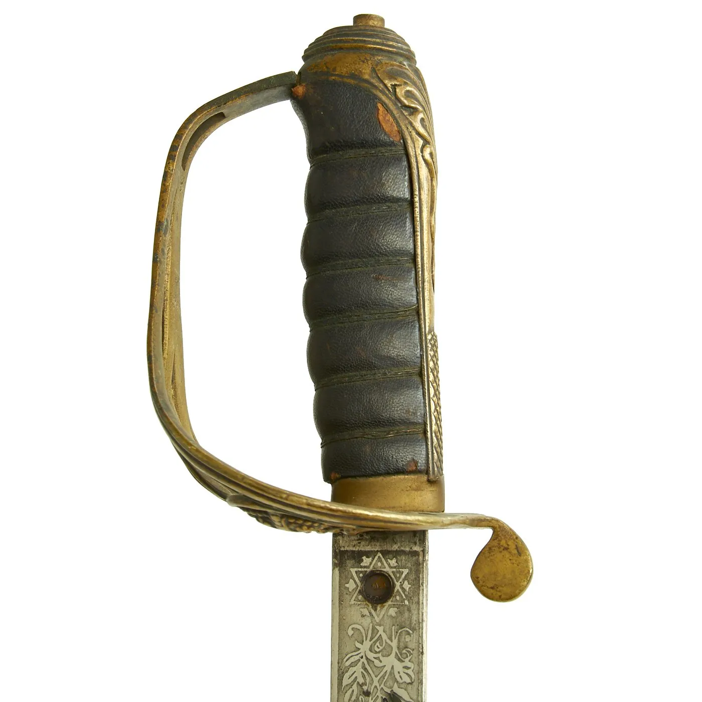 Original British Victorian P-1845 Nickel Plated Officer's Dress Sword with Steel Scabbard - VRI Marked